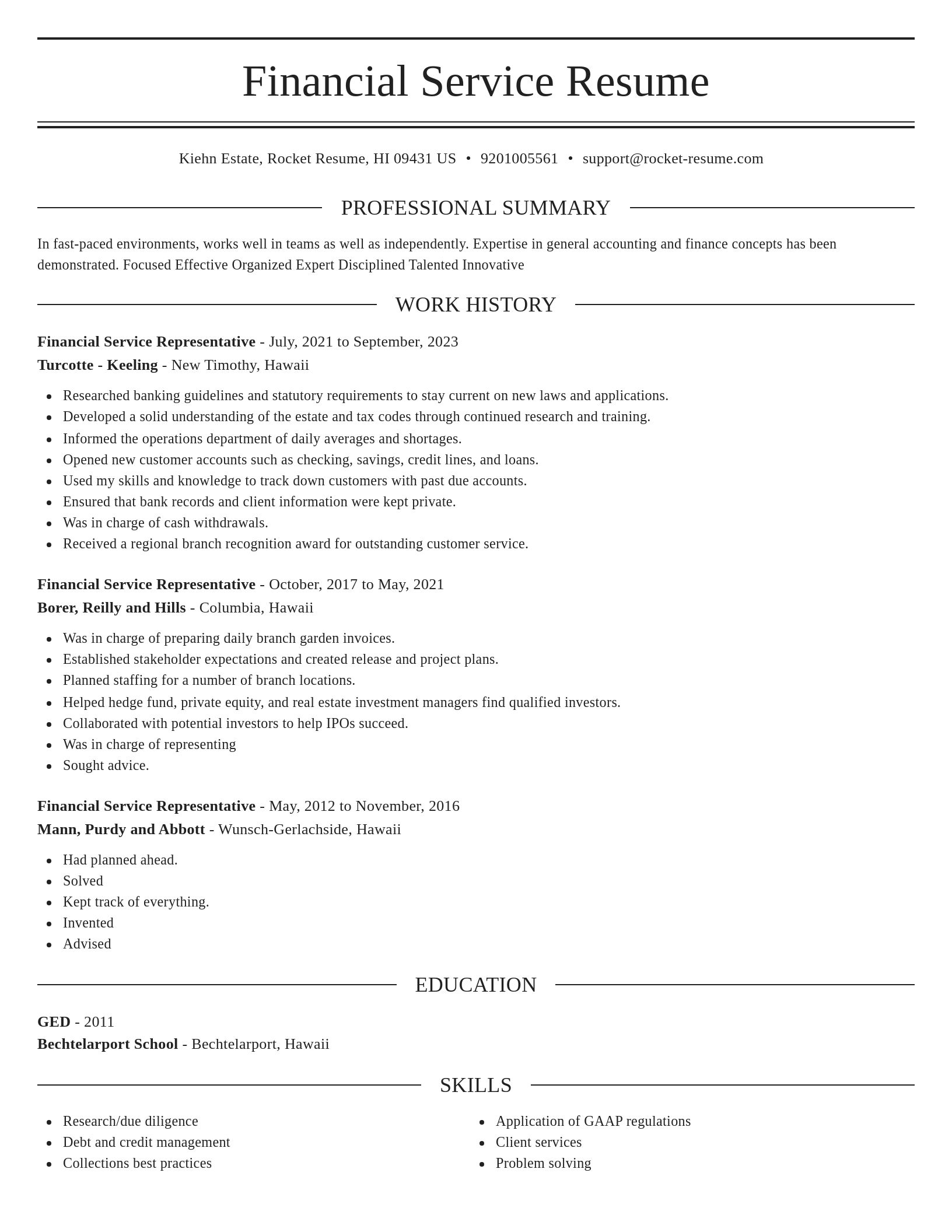 Elegant resume template