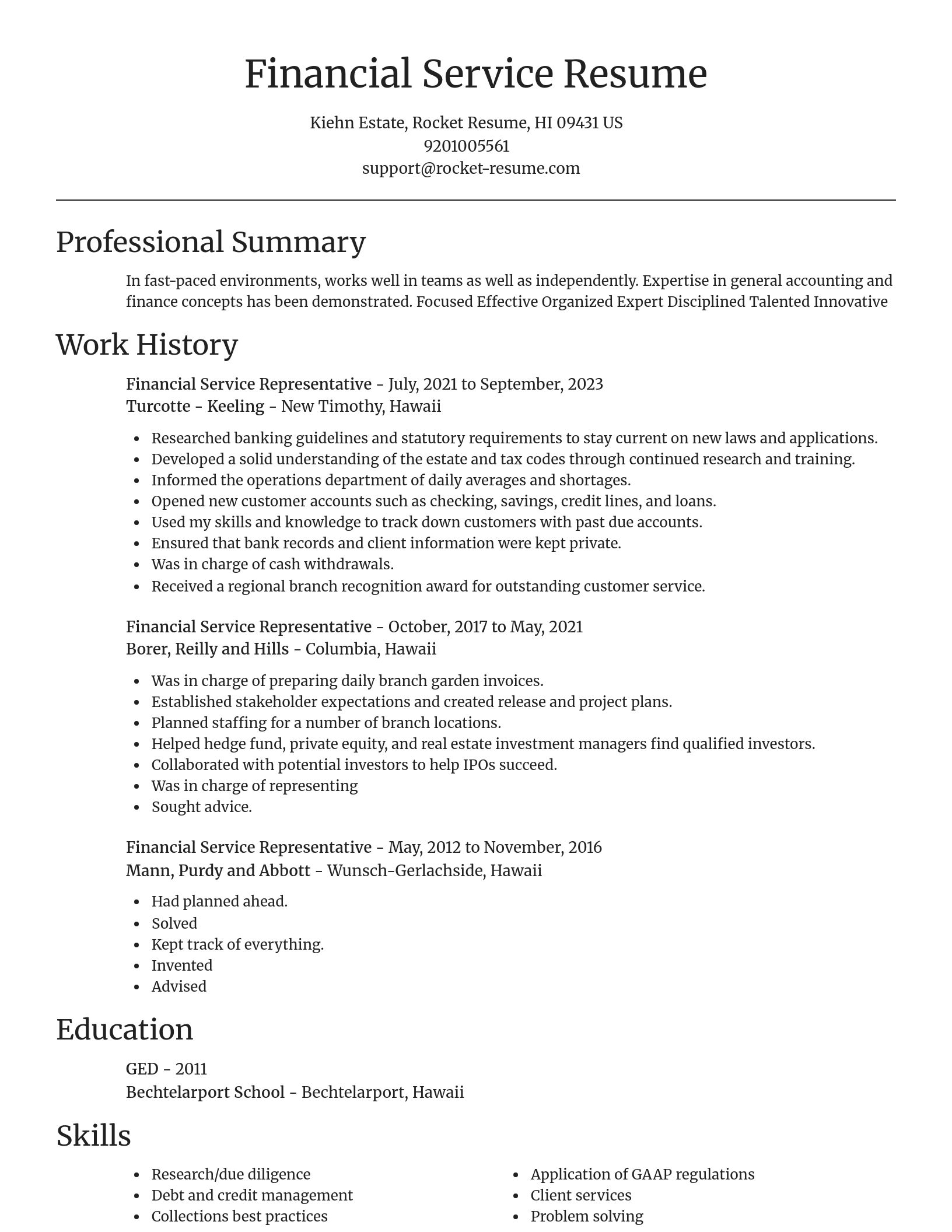 Focal Point resume template