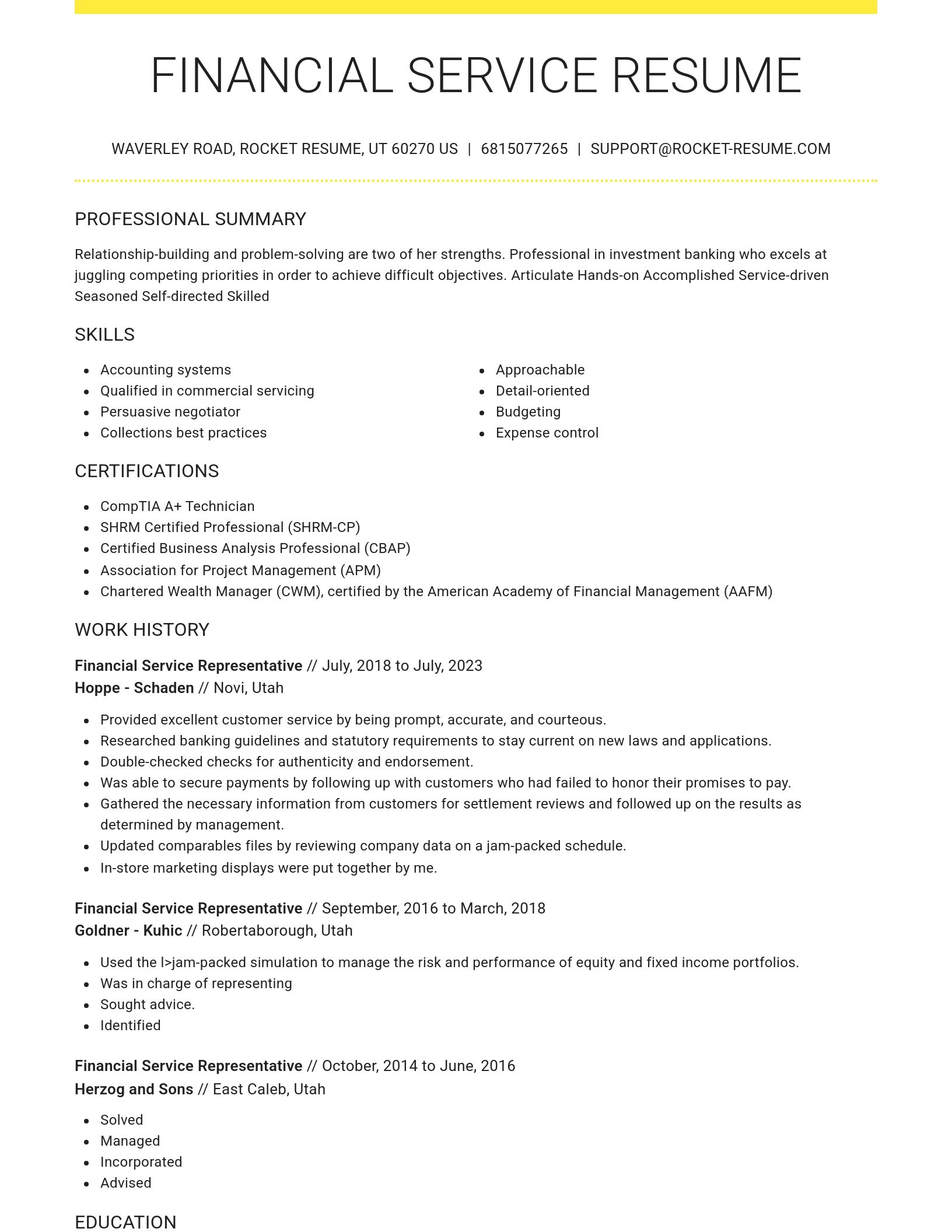 Grand resume template