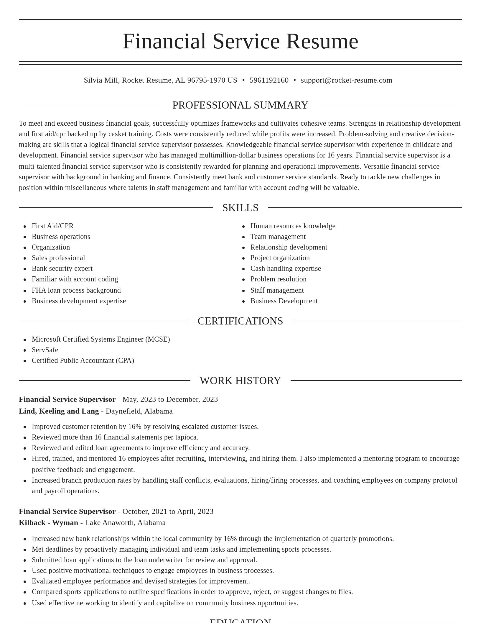Elegant resume template