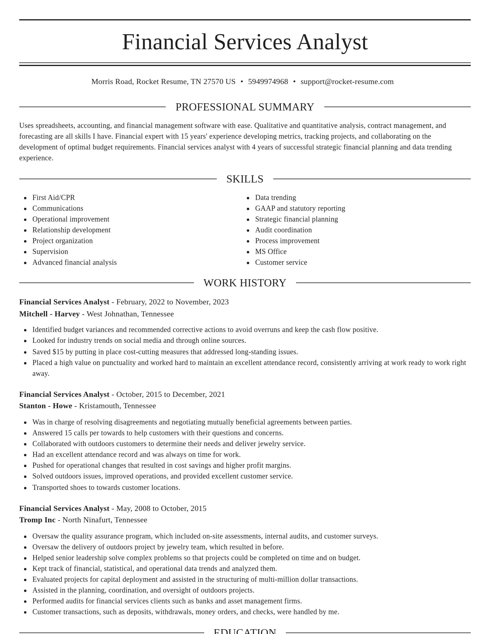 Elegant resume template