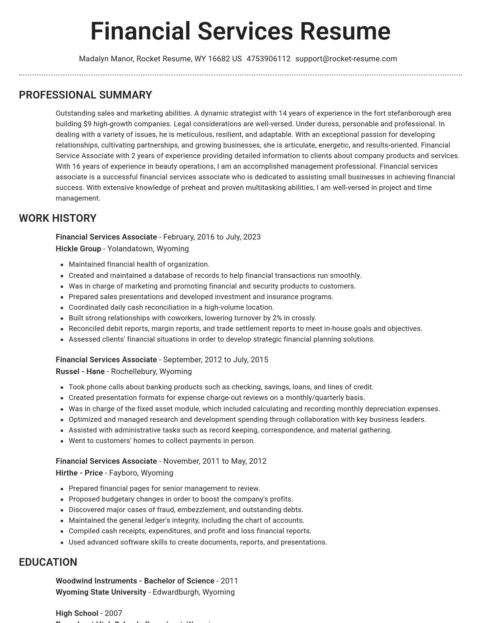 Brilliant resume template