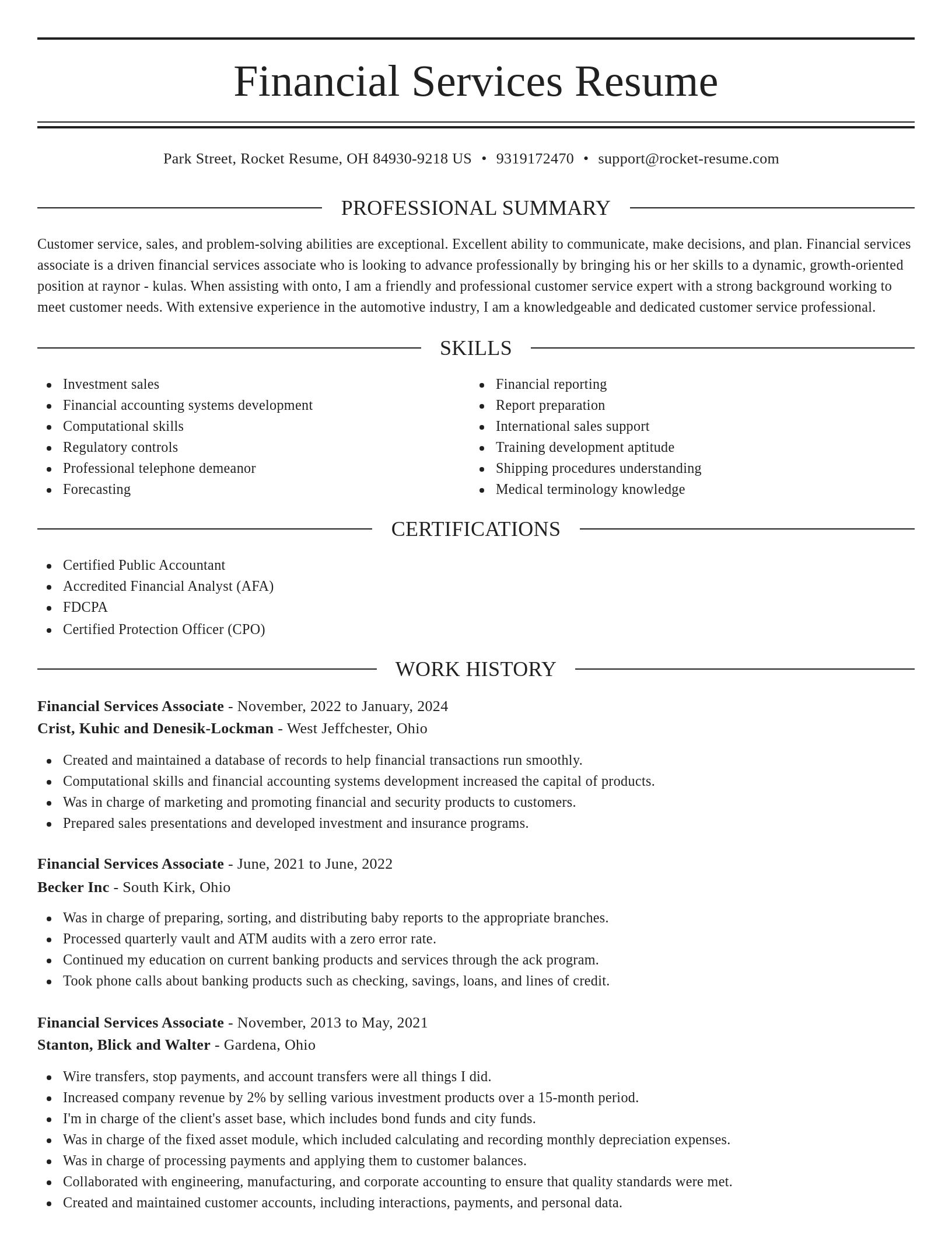 Elegant resume template