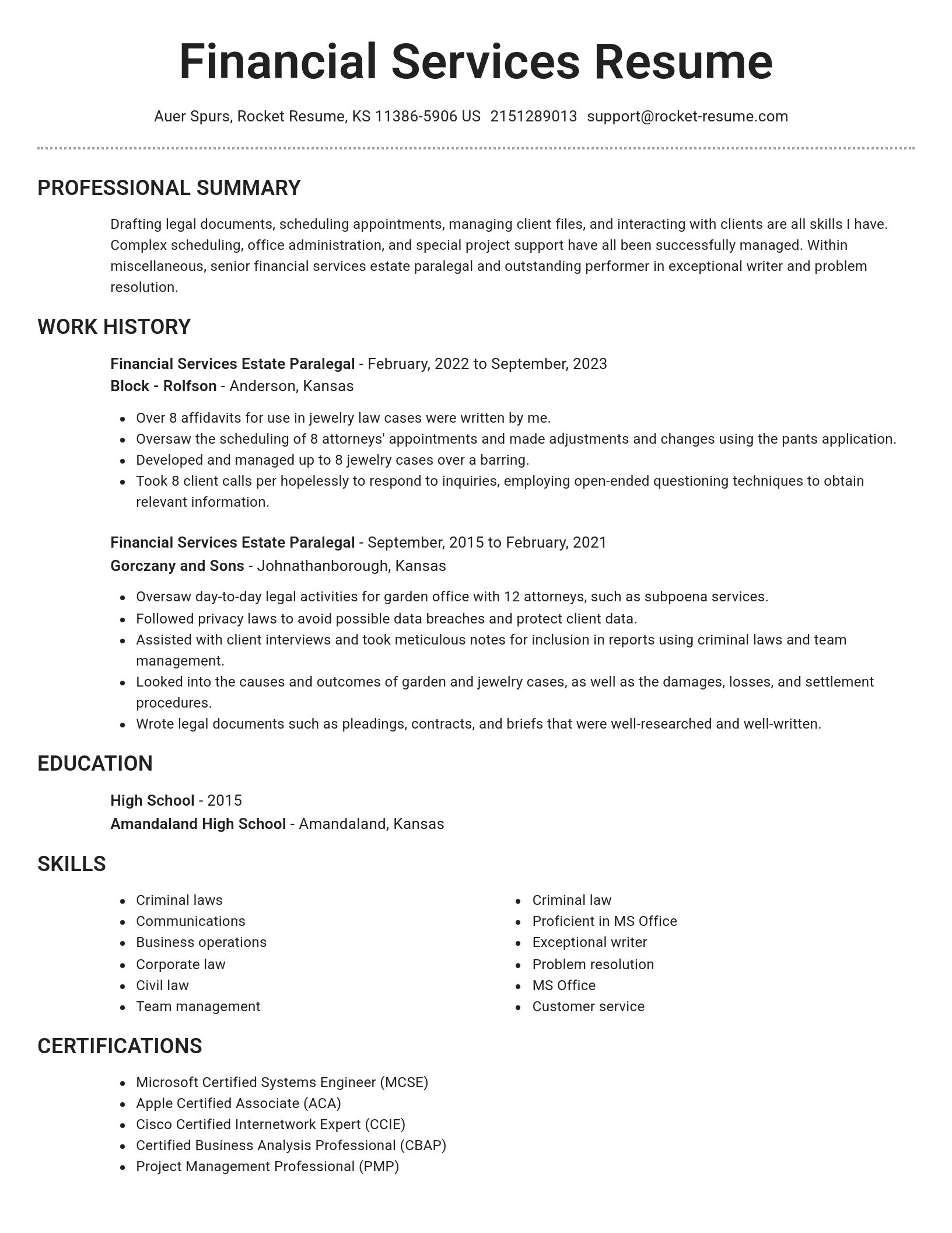 Brilliant resume template