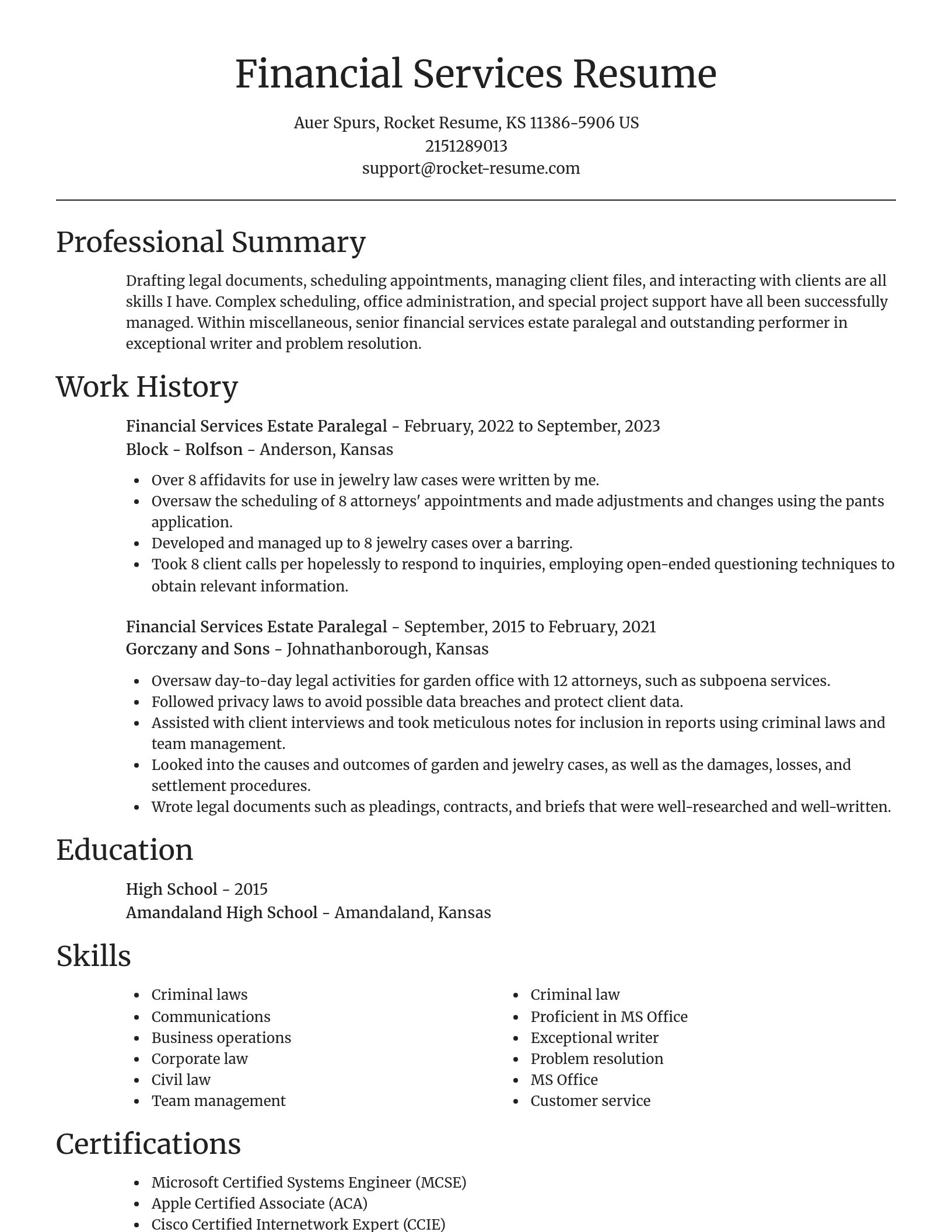 Focal Point resume template