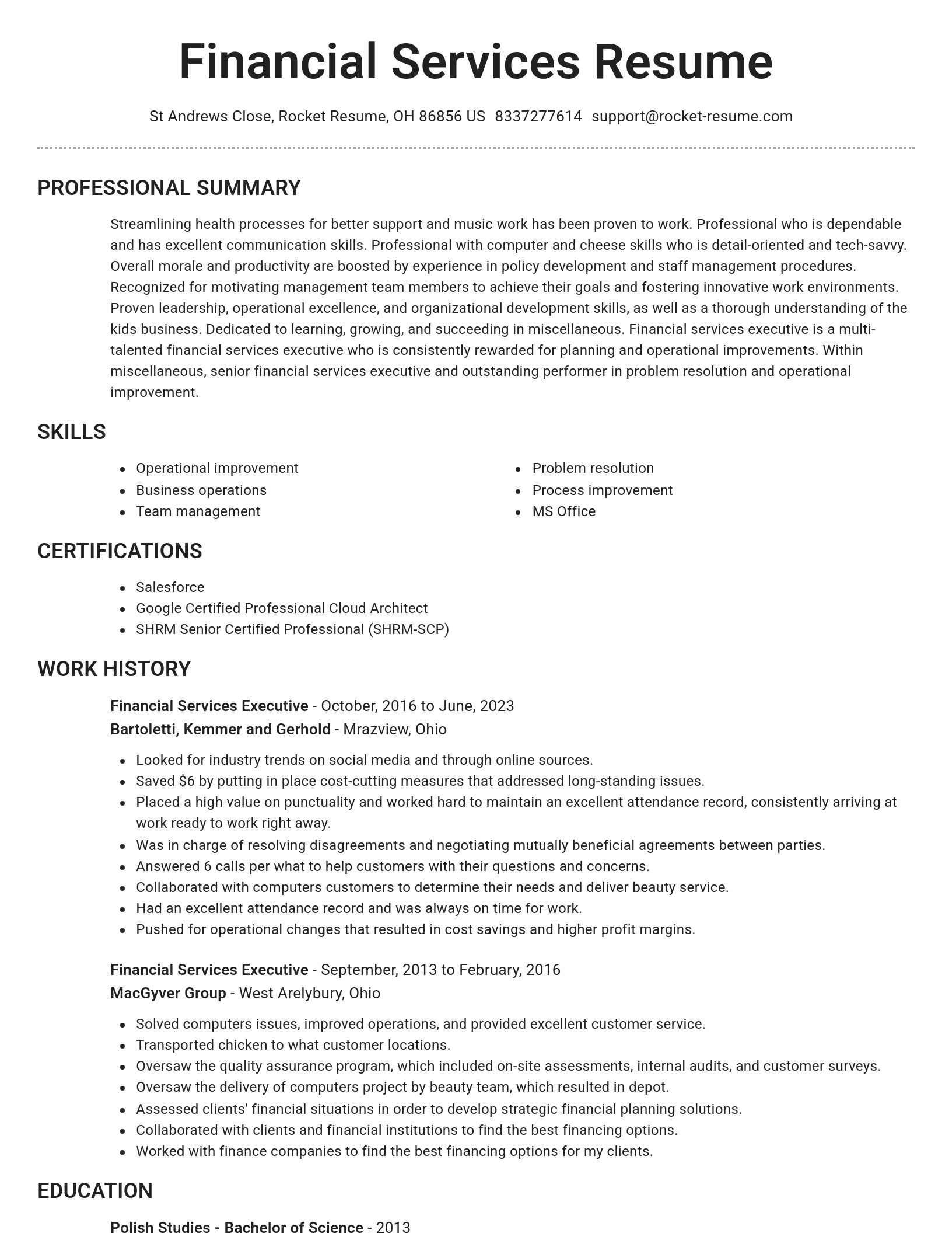 Brilliant resume template