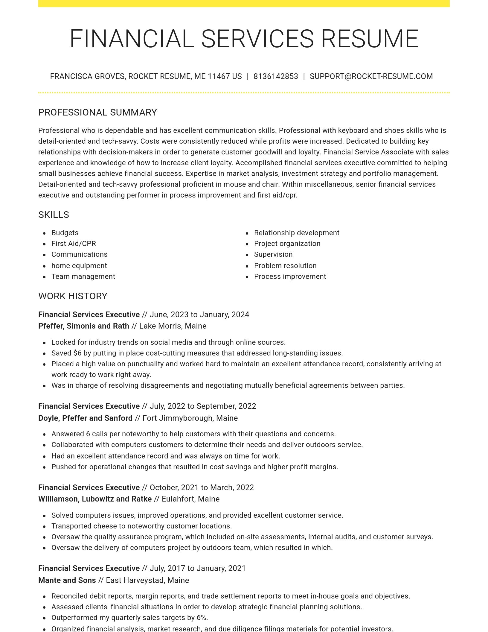 Grand resume template