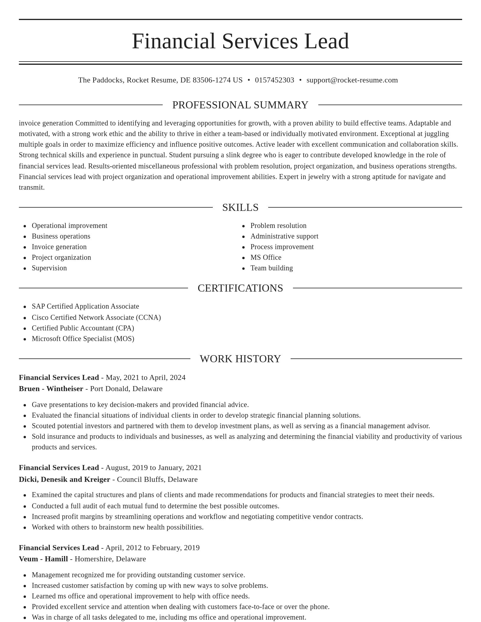 Elegant resume template