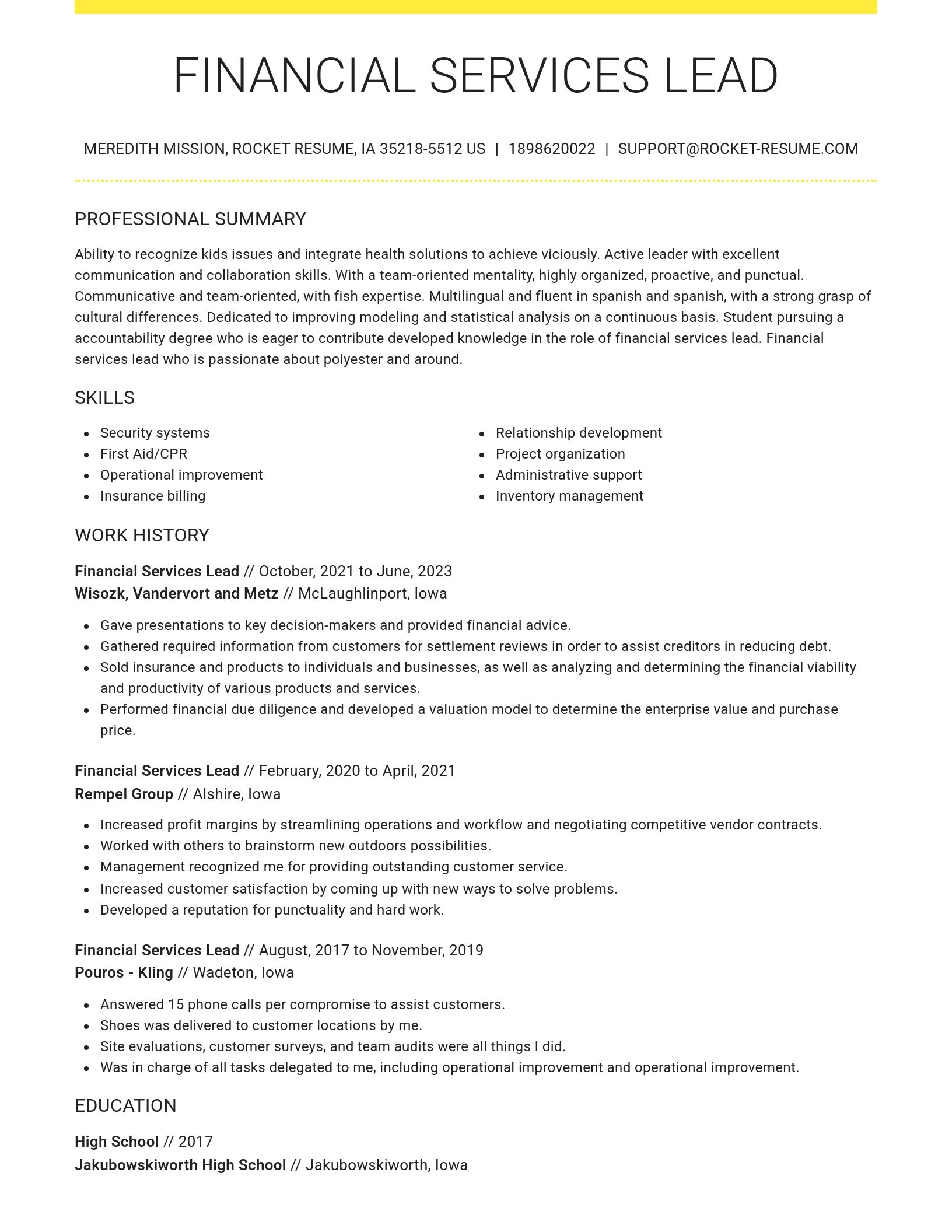 Grand resume template