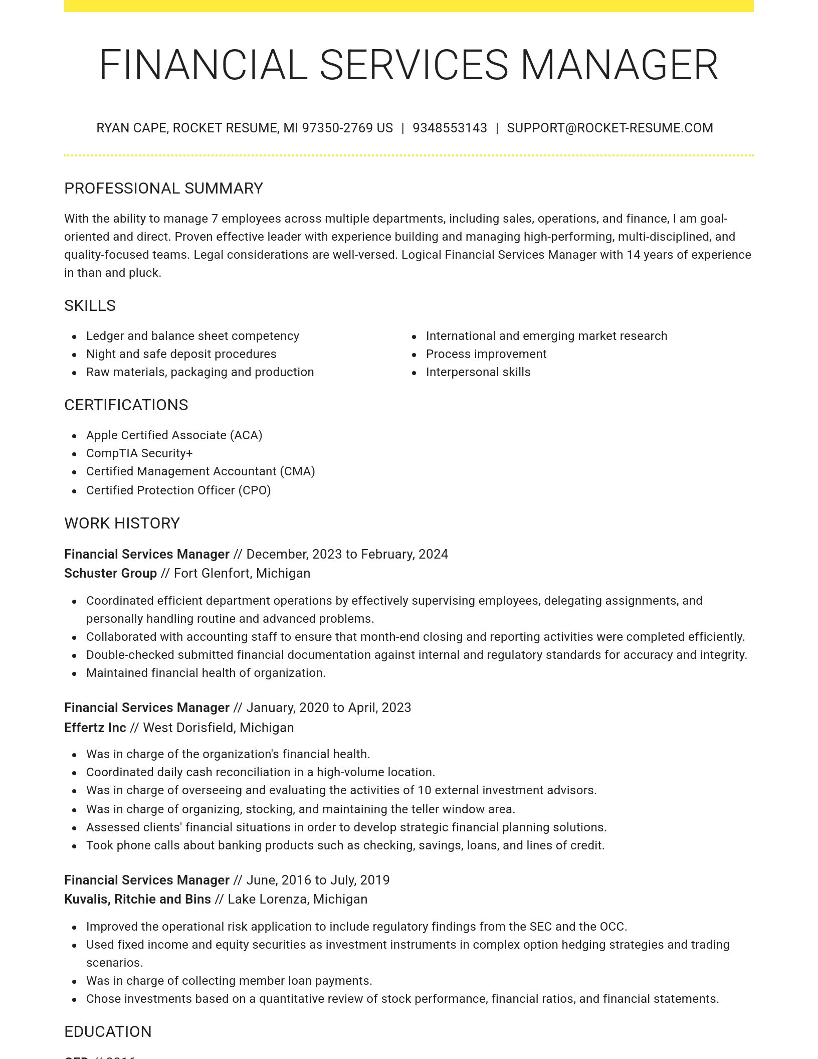 Grand resume template