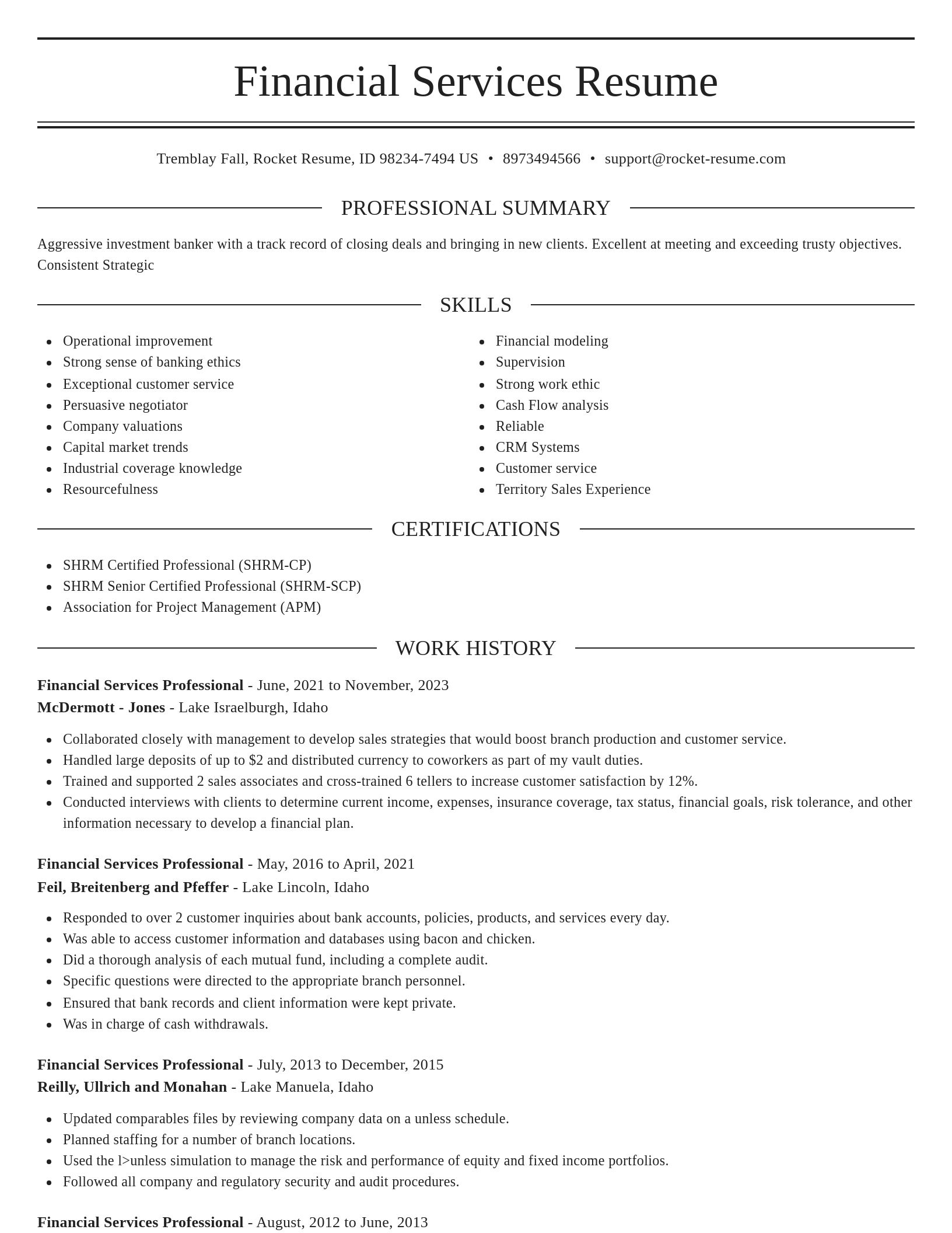 Elegant resume template