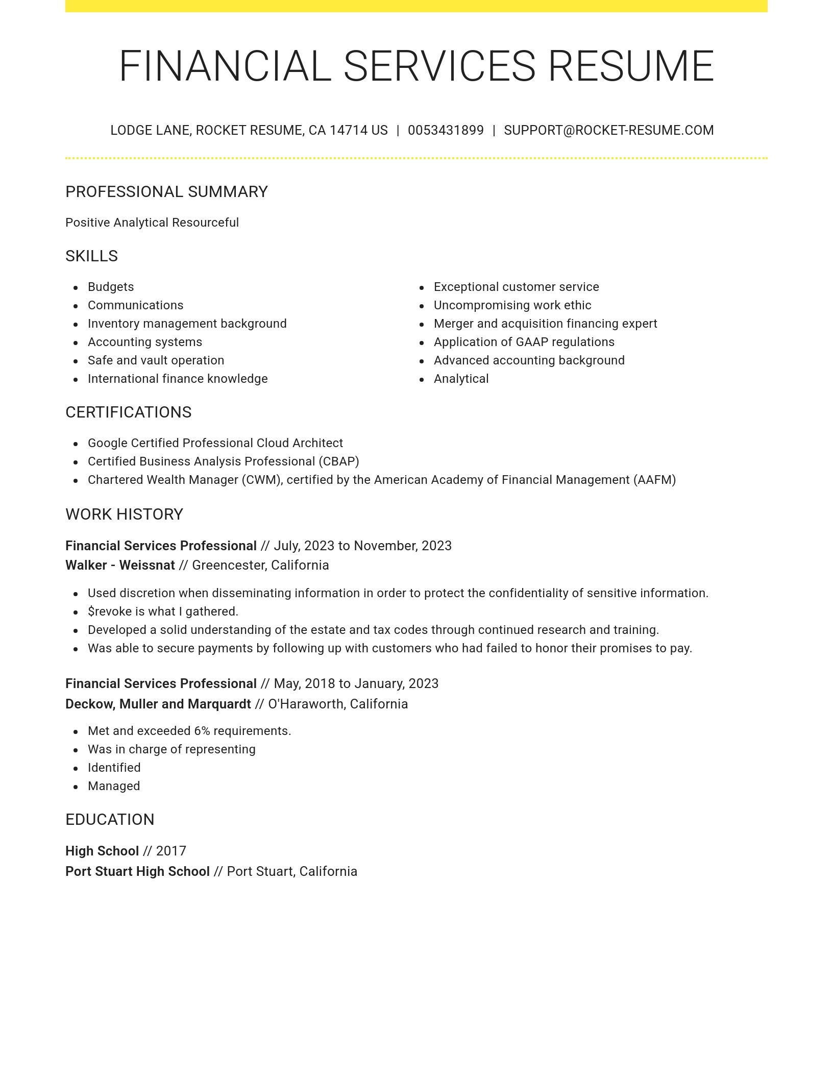 Grand resume template