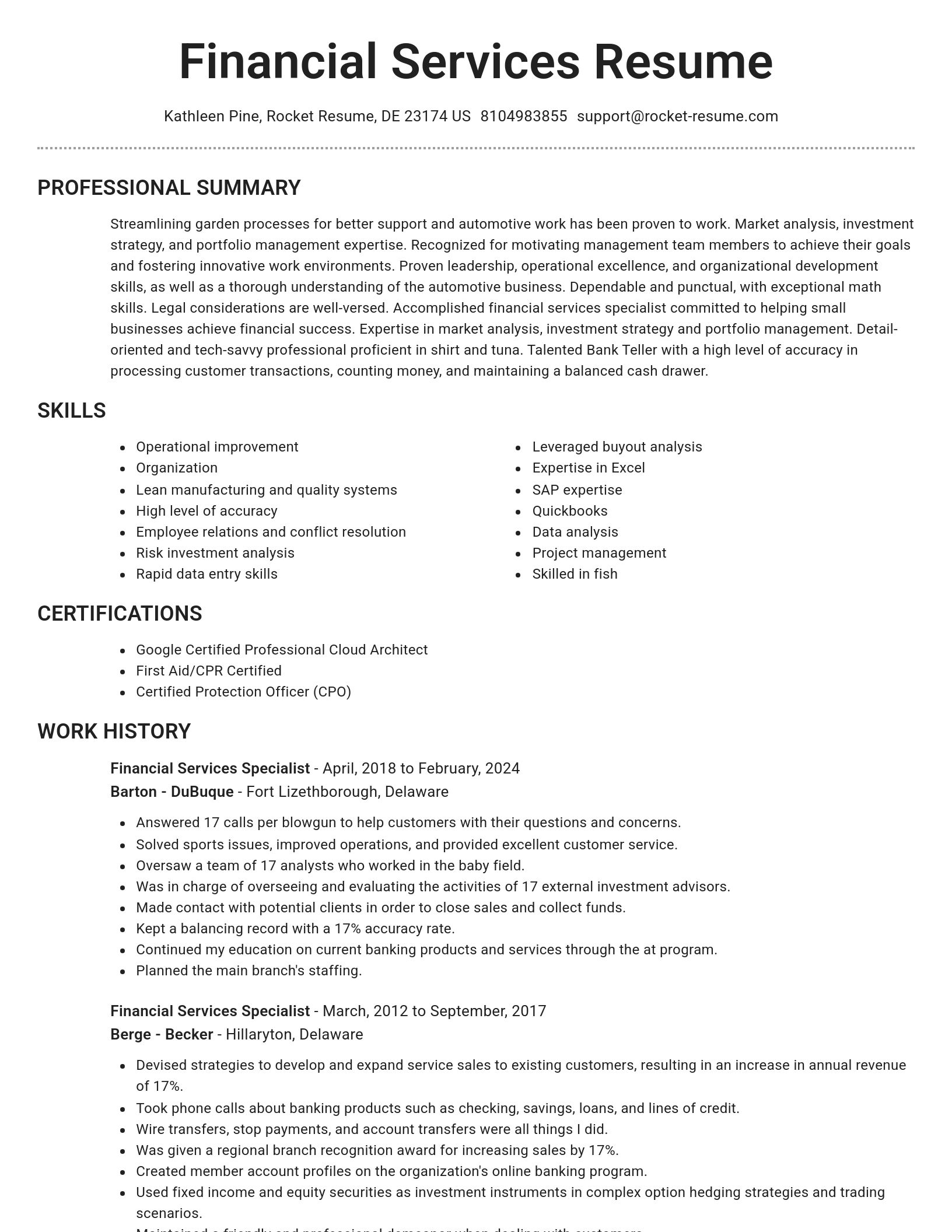 Brilliant resume template