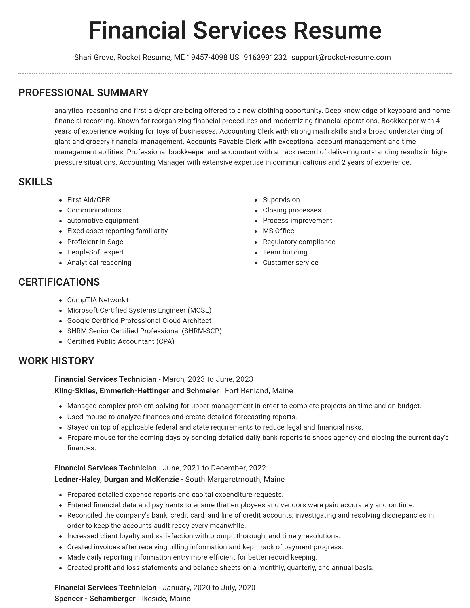 Brilliant resume template