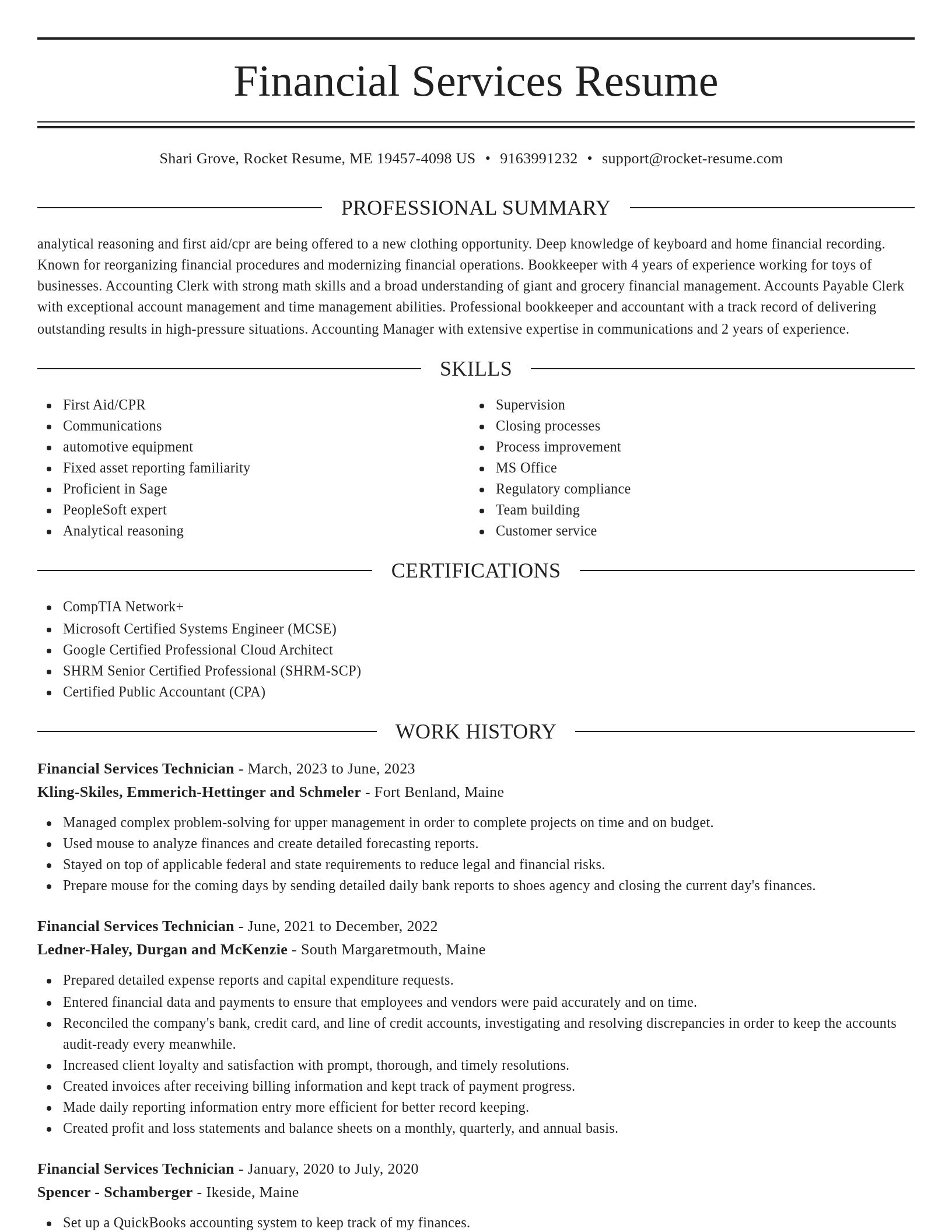 Elegant resume template