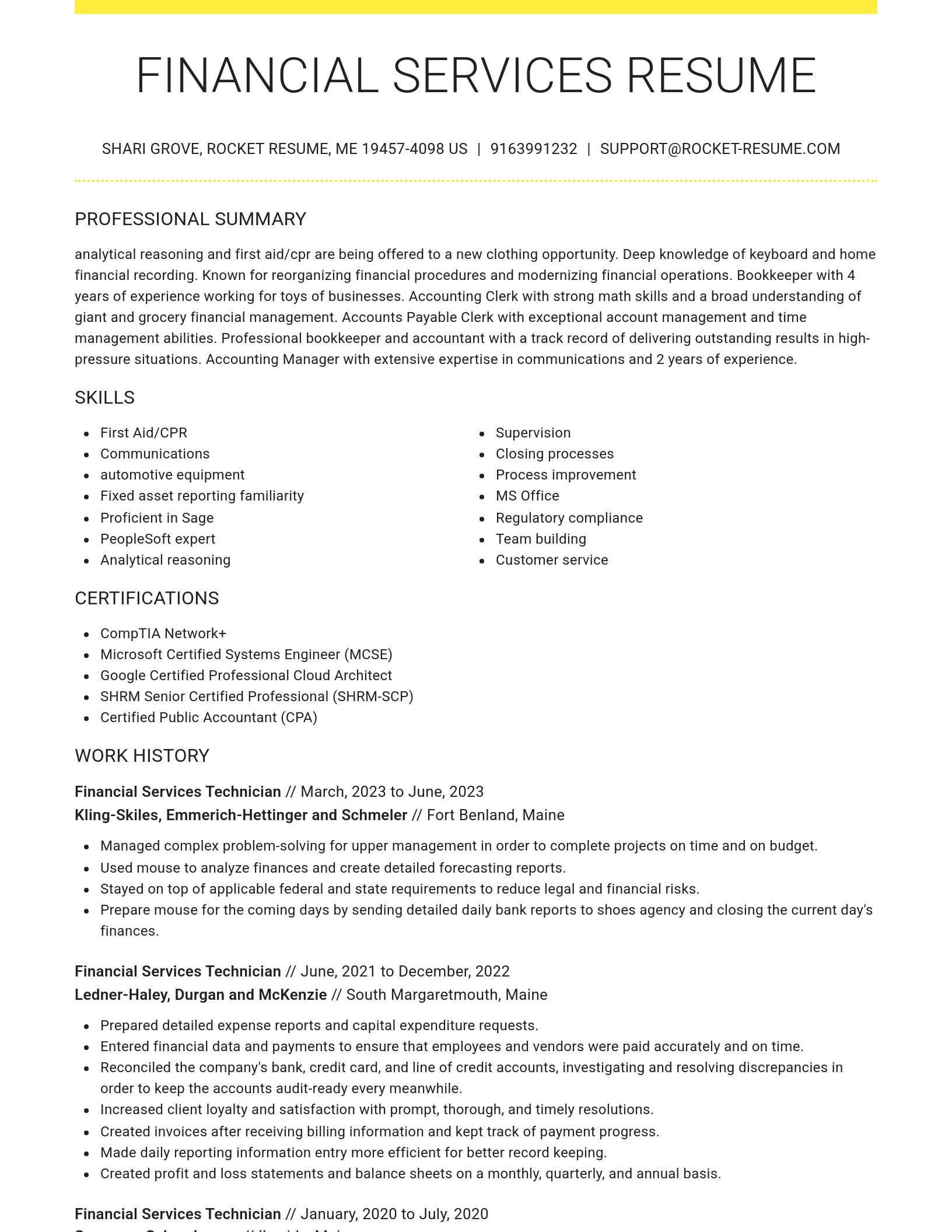 Grand resume template