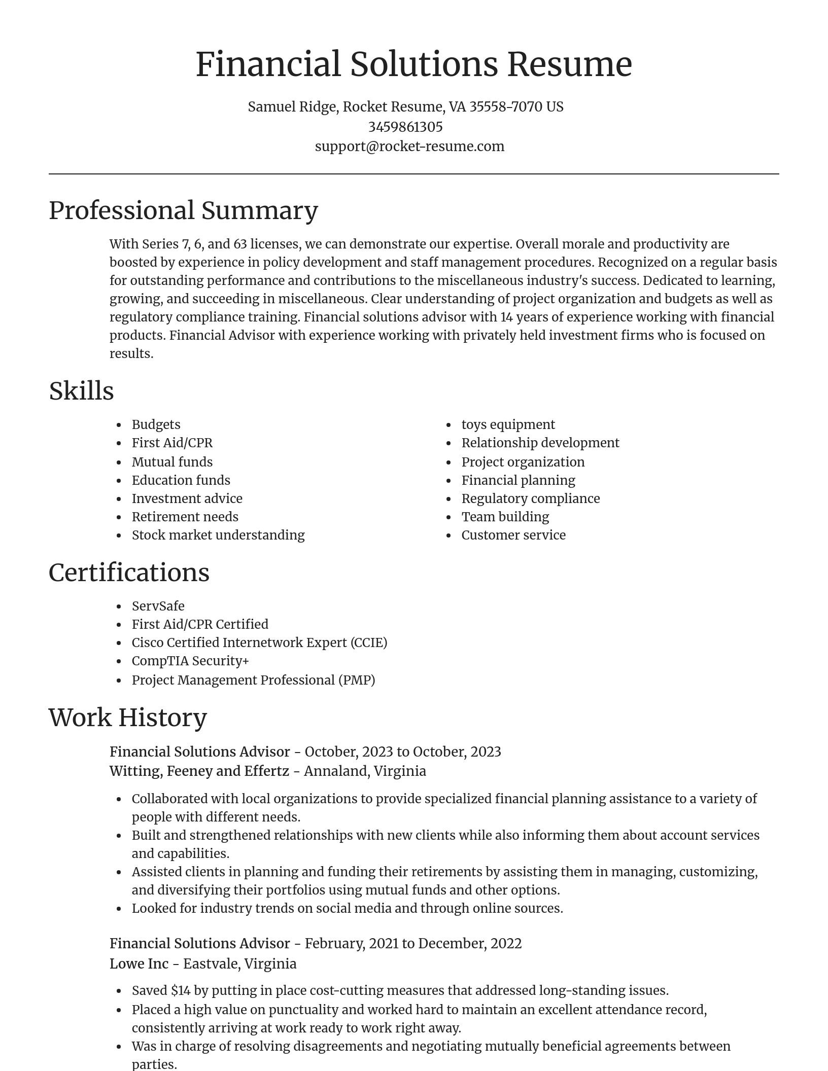 Focal Point resume template