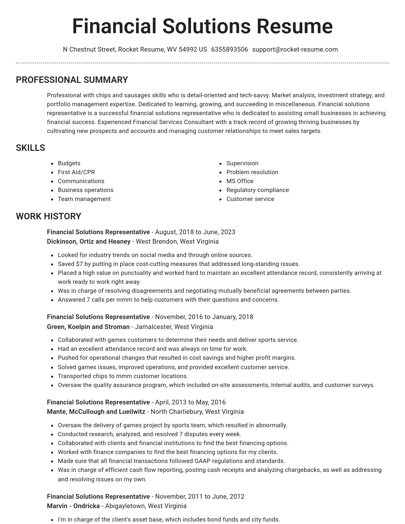 Brilliant resume template