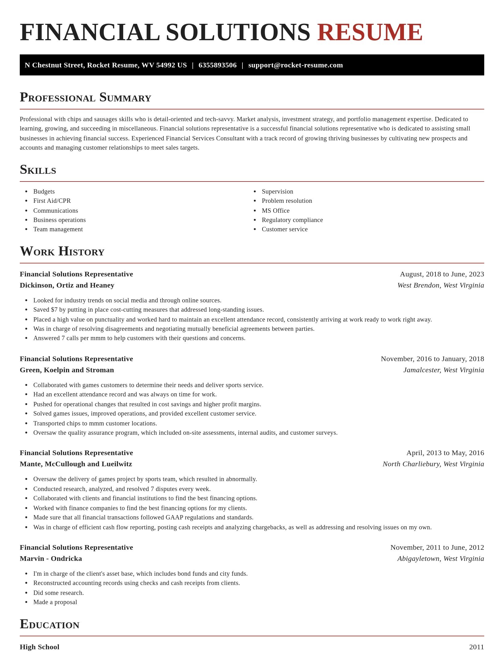 Exquisite resume template