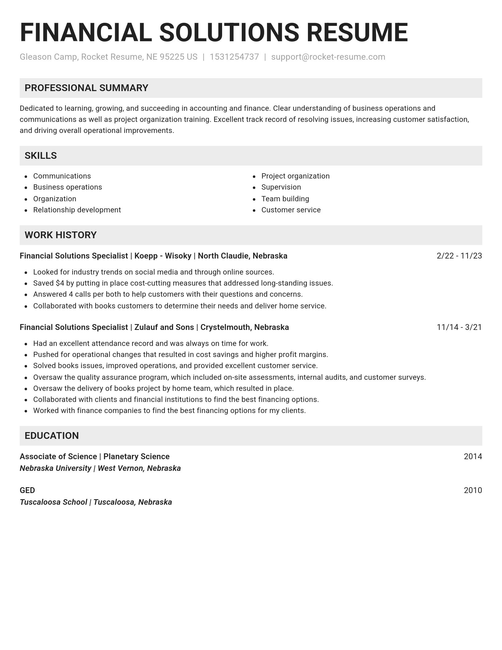 Genius resume template