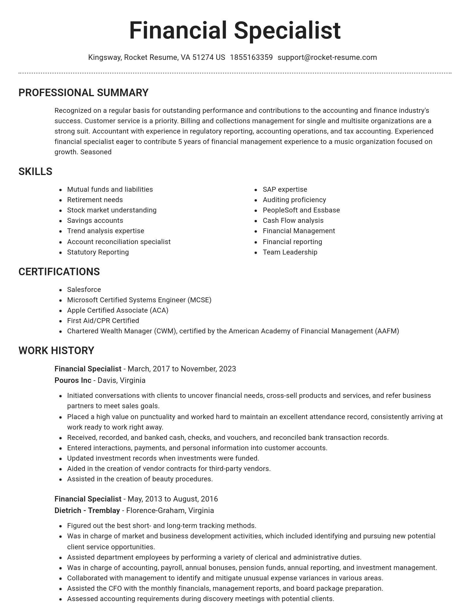 Brilliant resume template