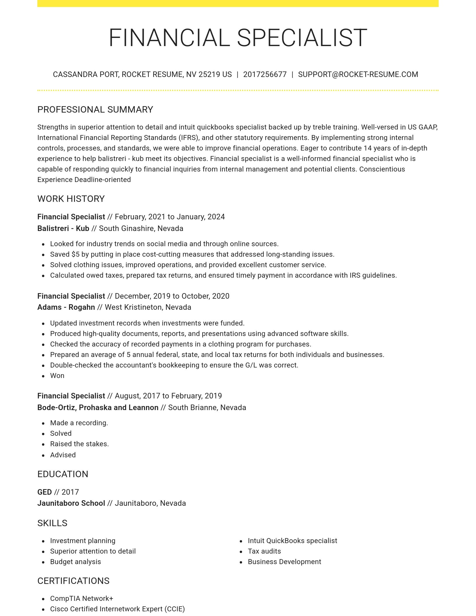 Grand resume template