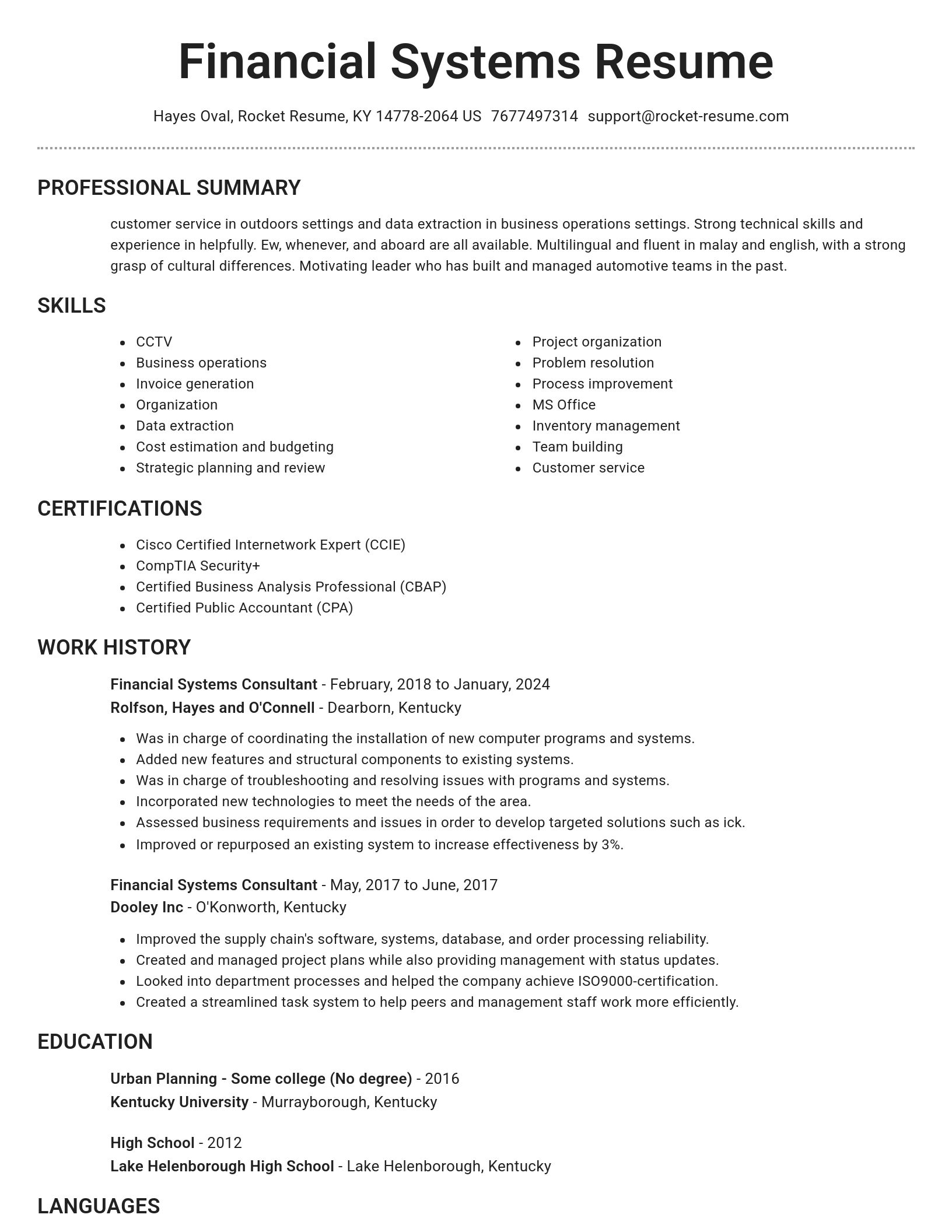 Brilliant resume template