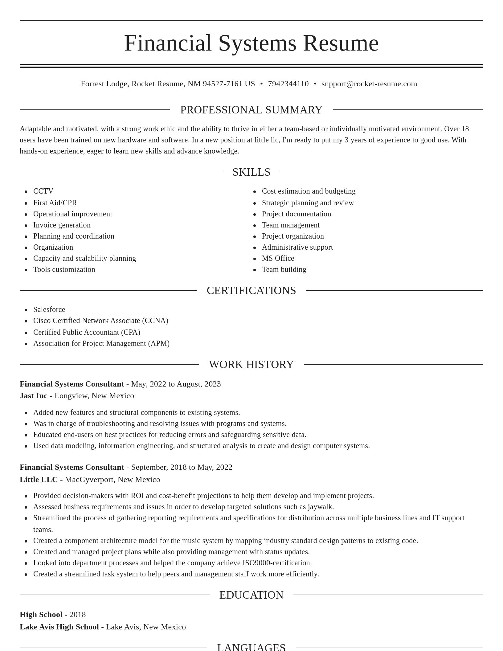 Elegant resume template
