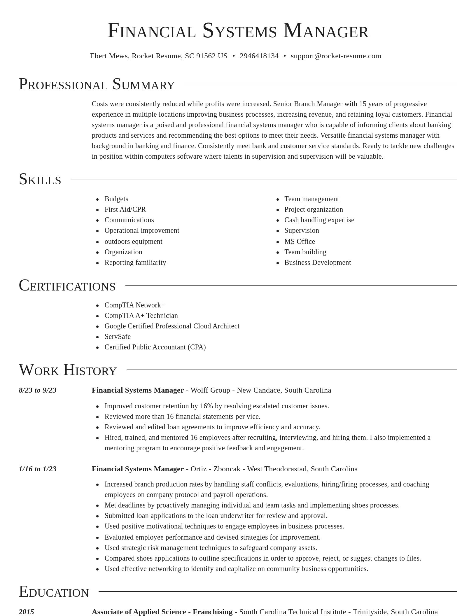 Director resume template