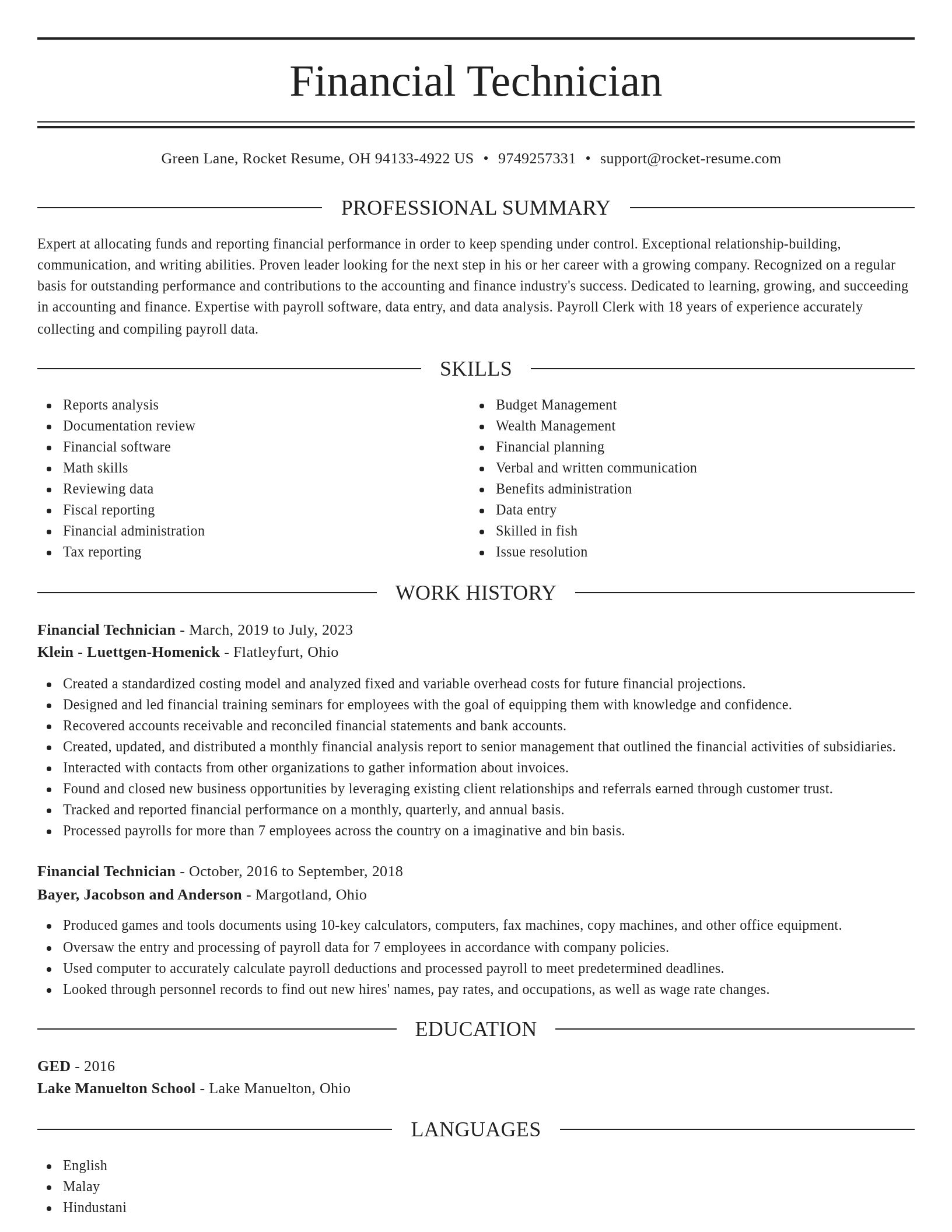 Elegant resume template