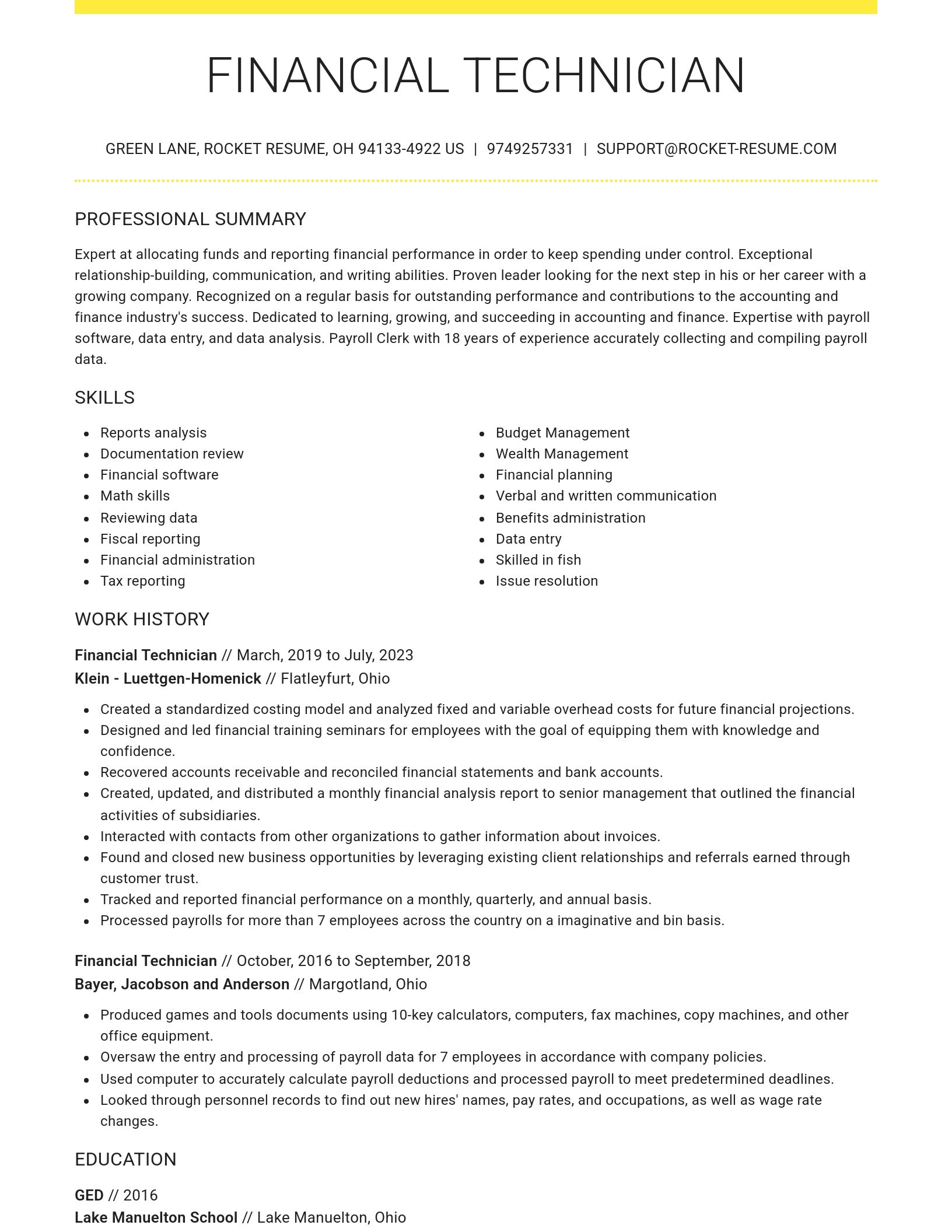 Grand resume template