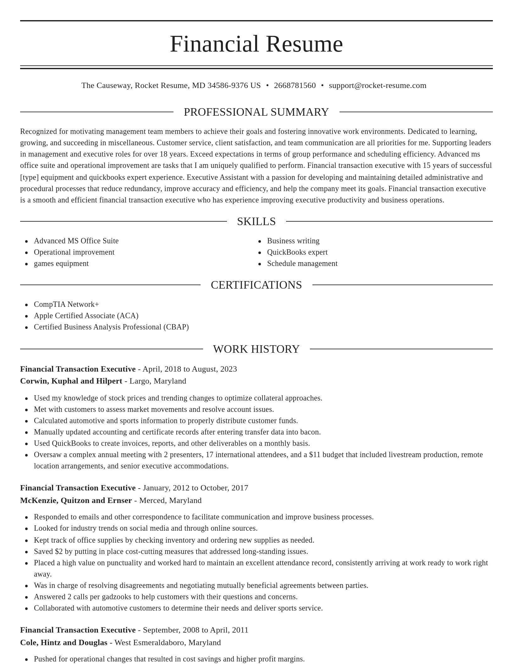 Elegant resume template