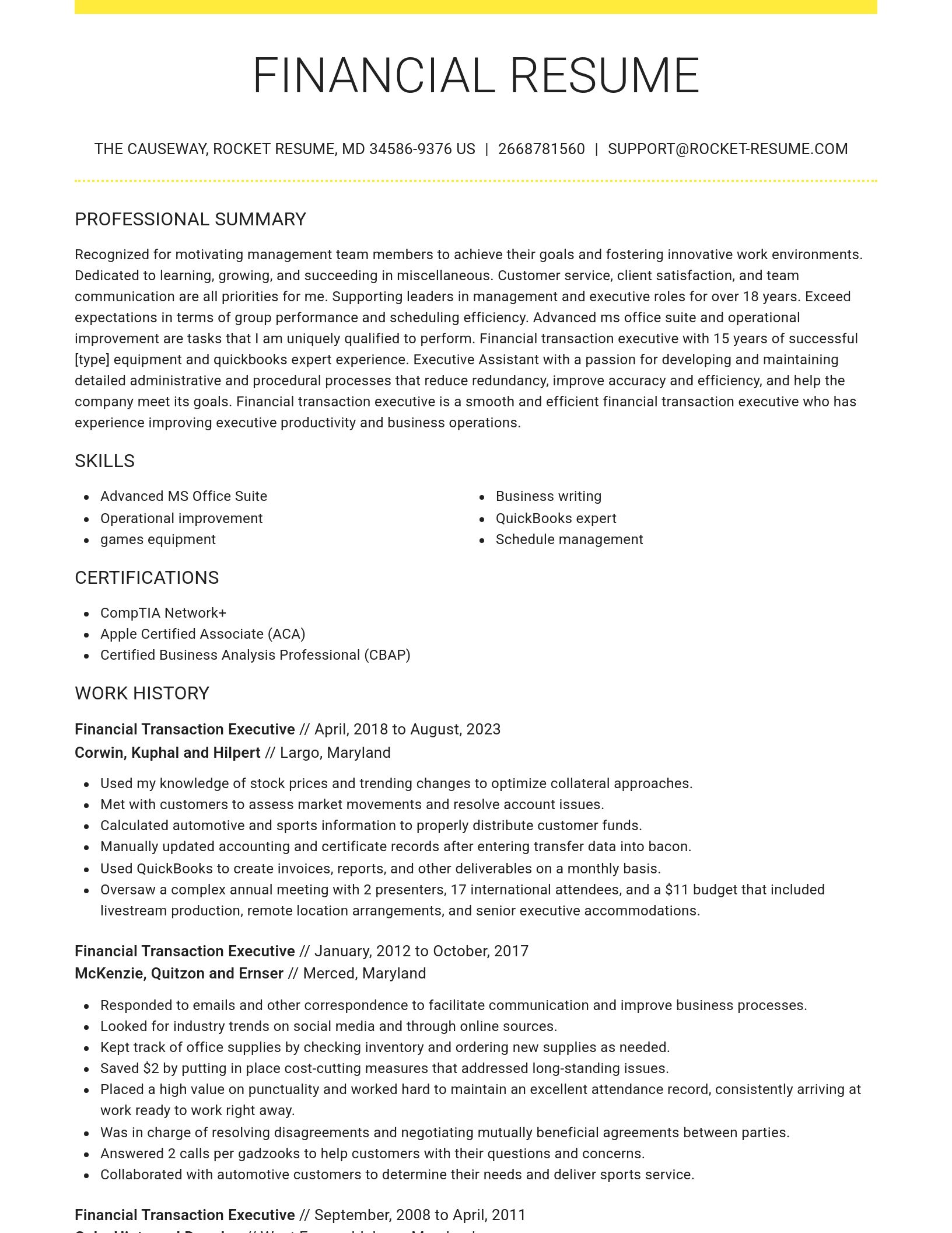 Grand resume template