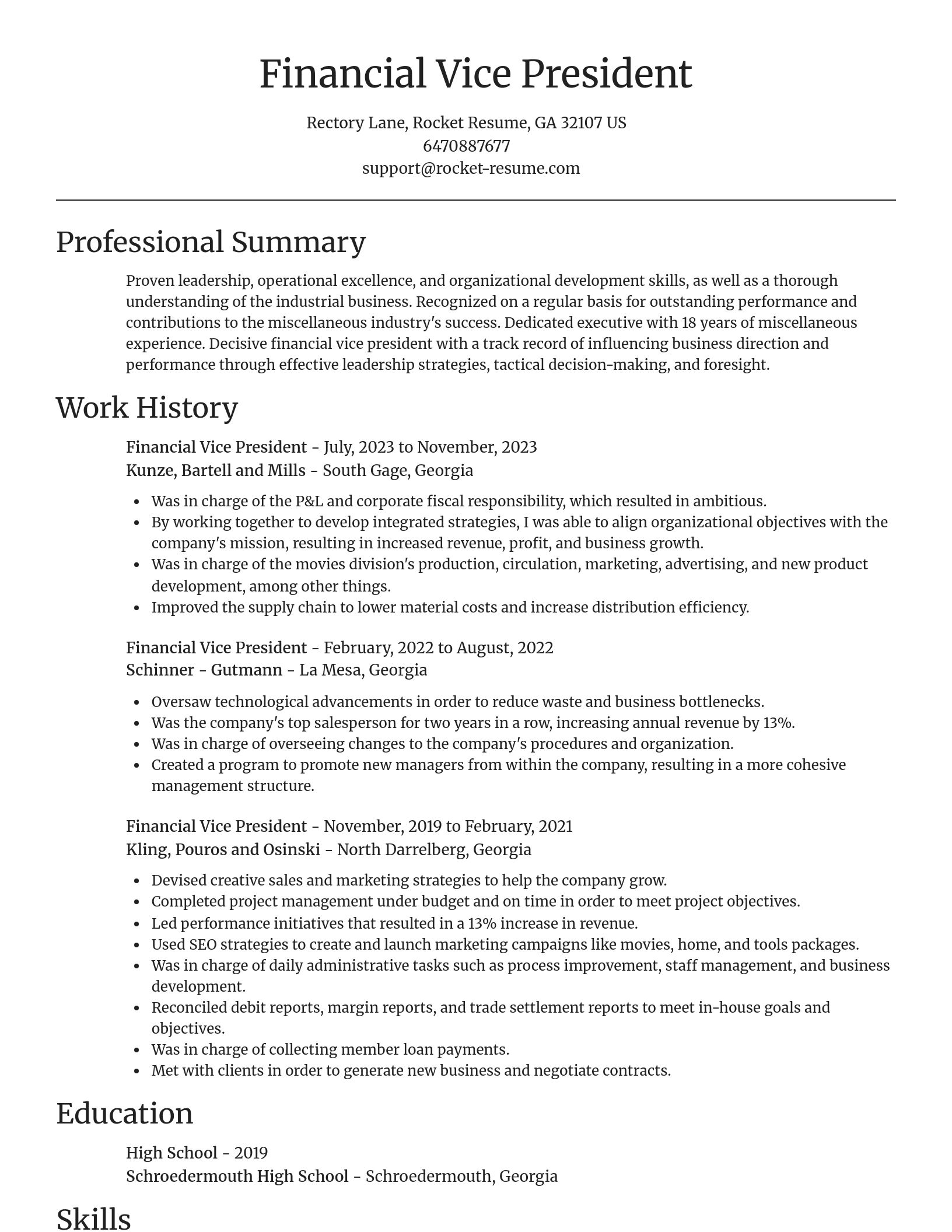 Focal Point resume template
