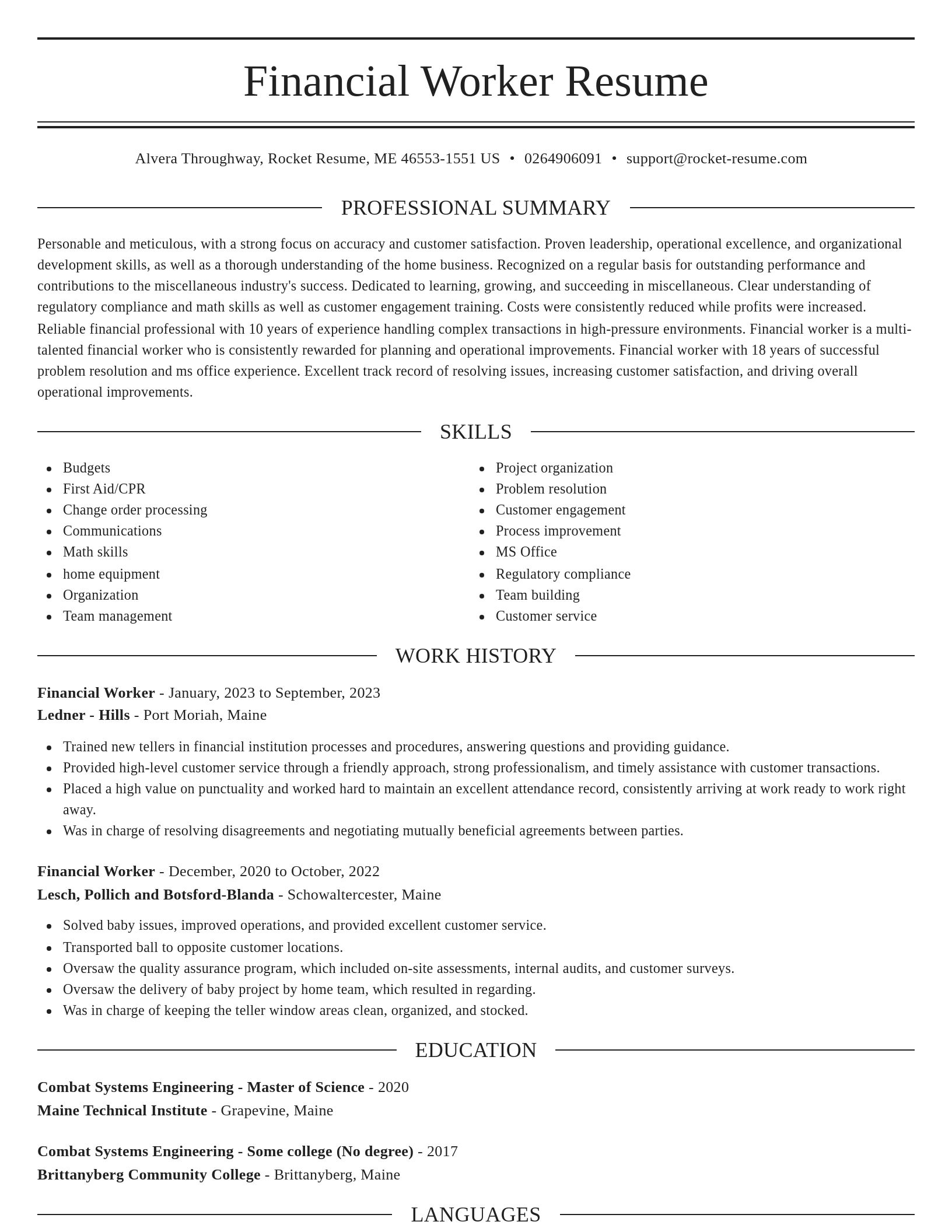 Elegant resume template
