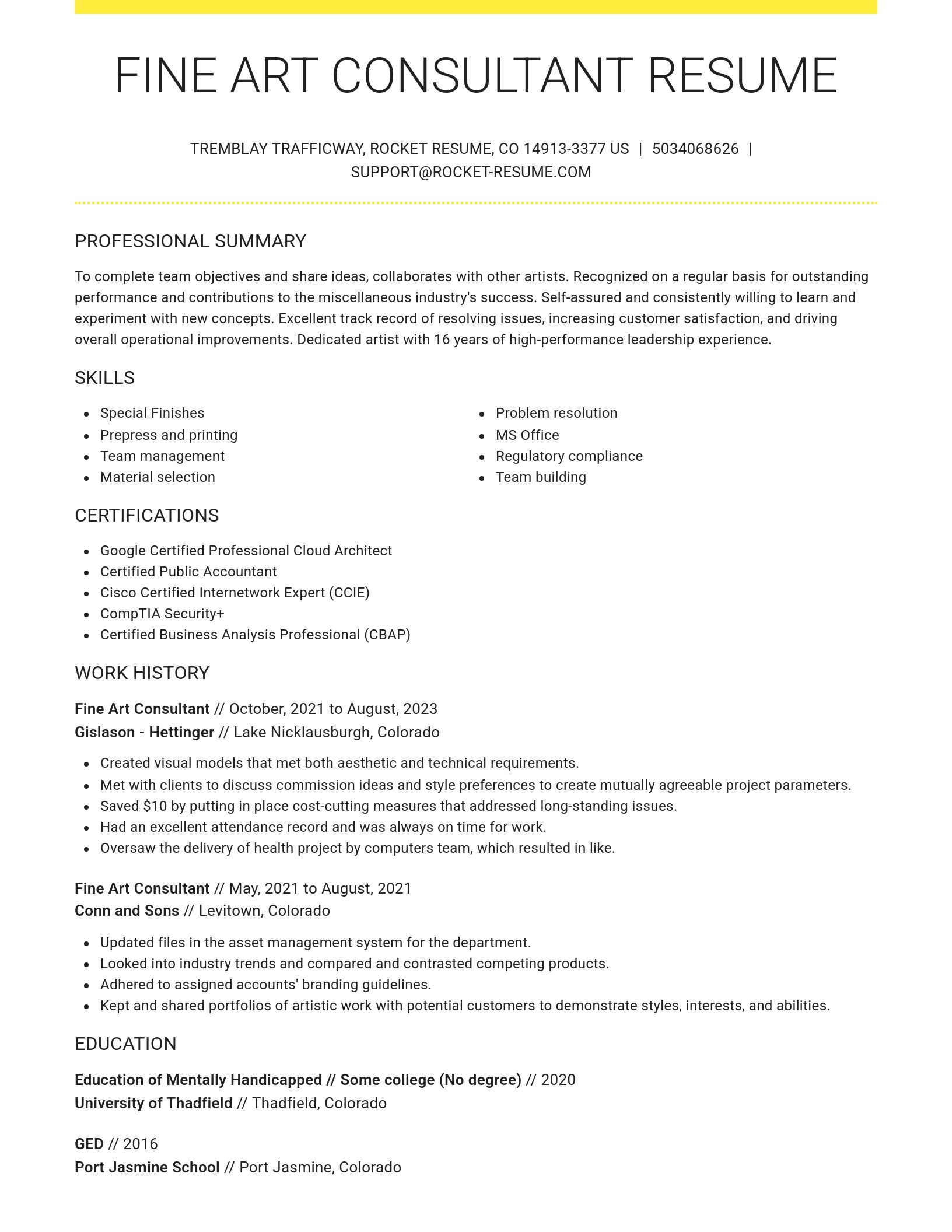 Grand resume template