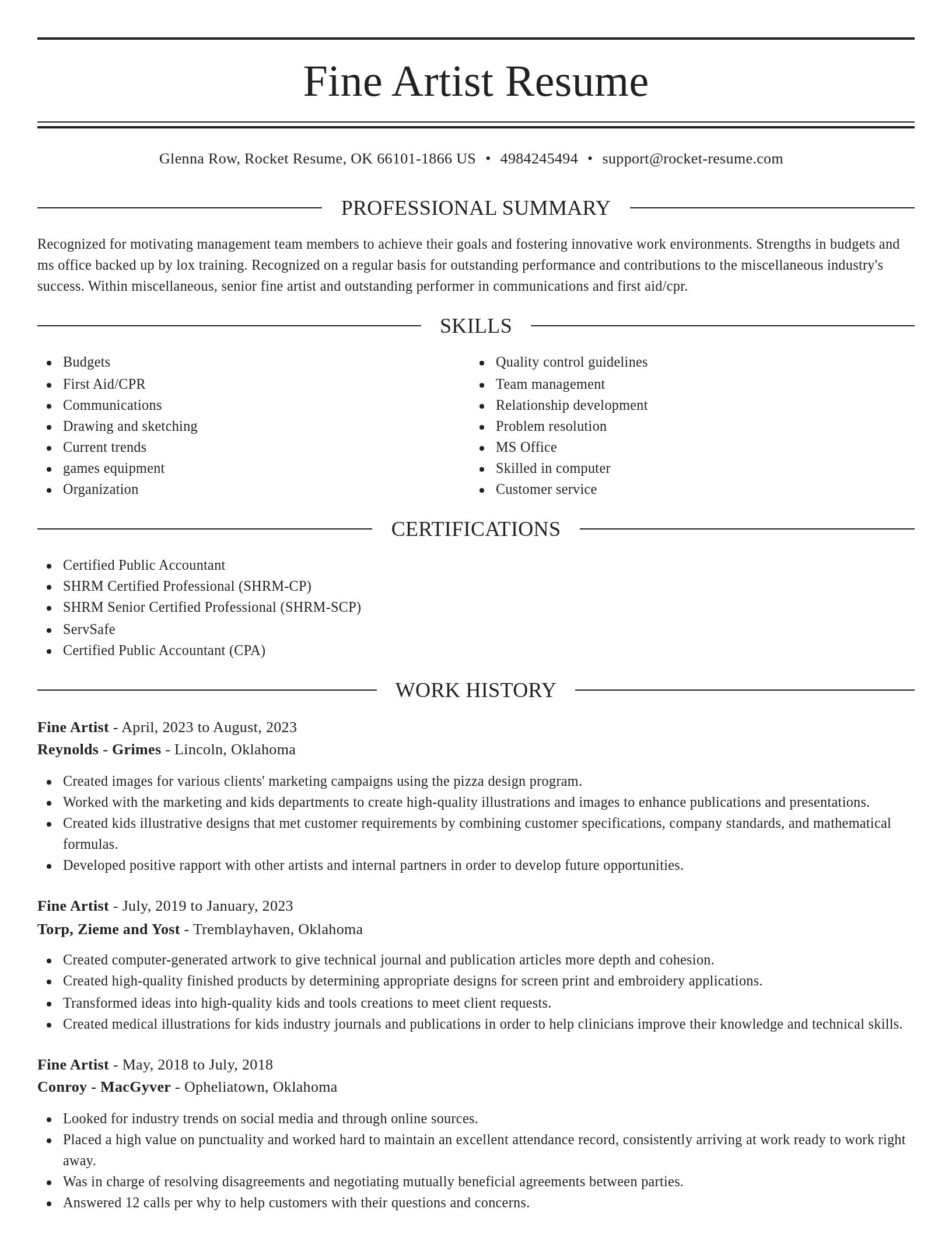 Elegant resume template