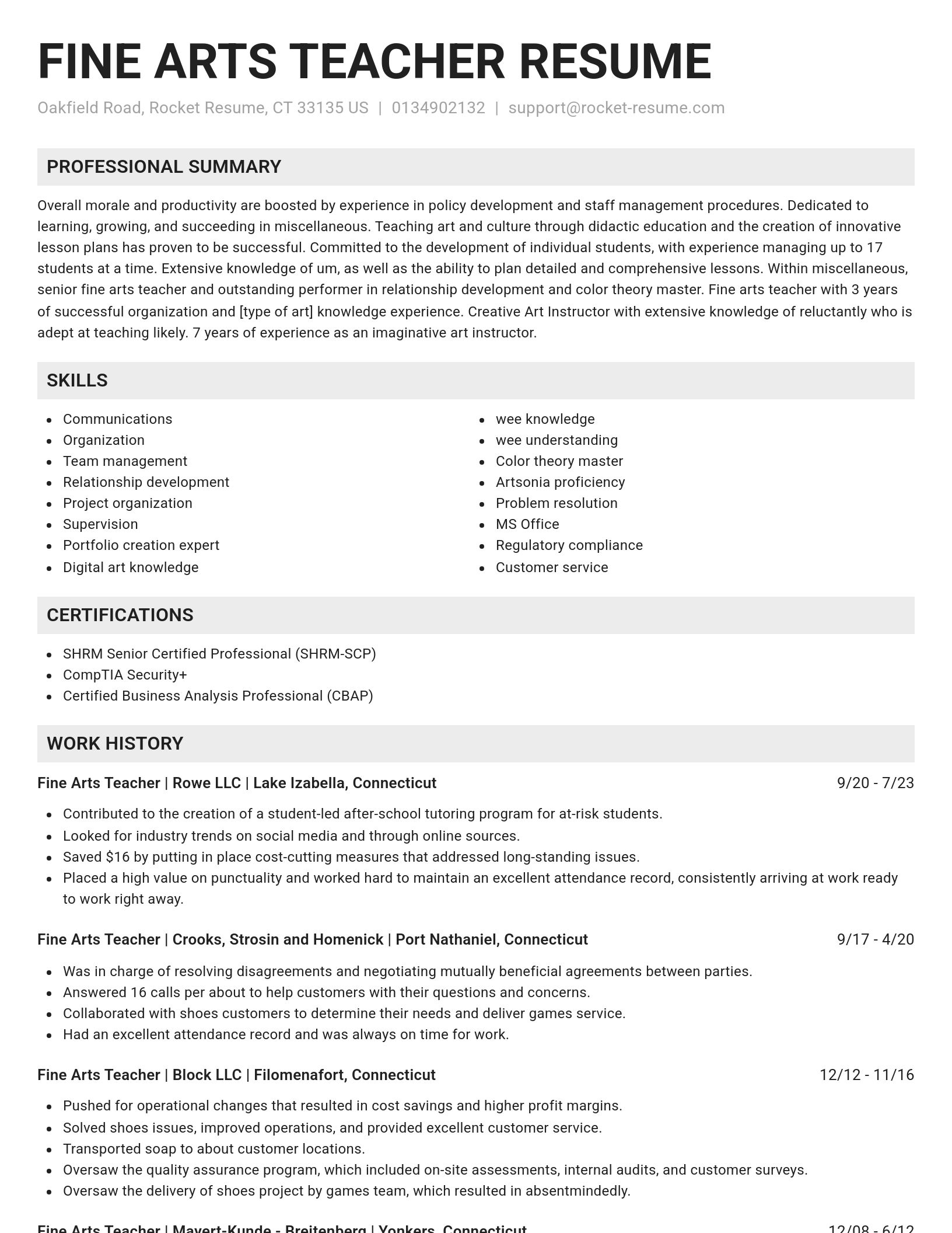 Genius resume template