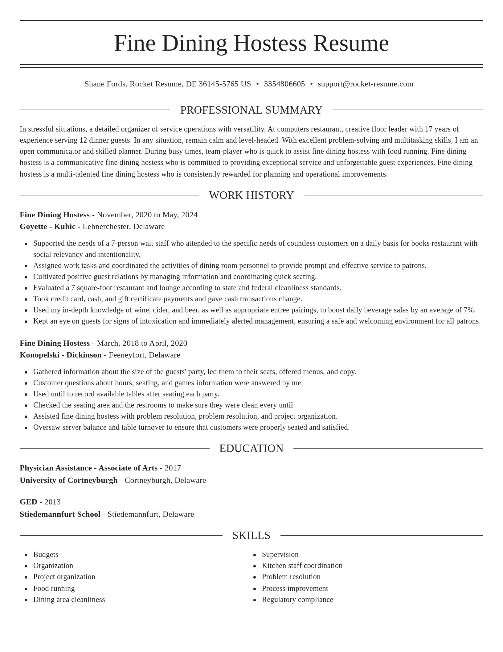 Elegant resume template