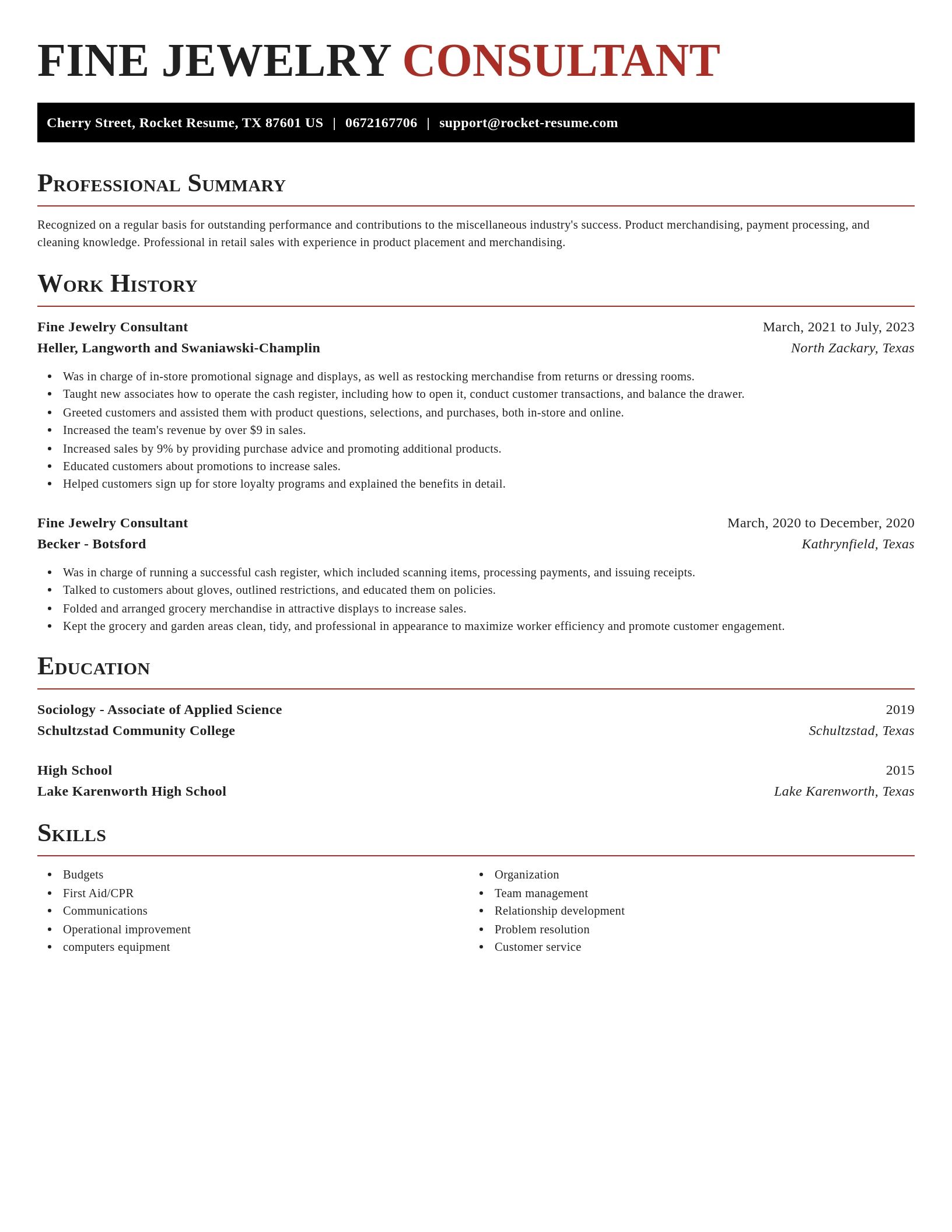 Exquisite resume template