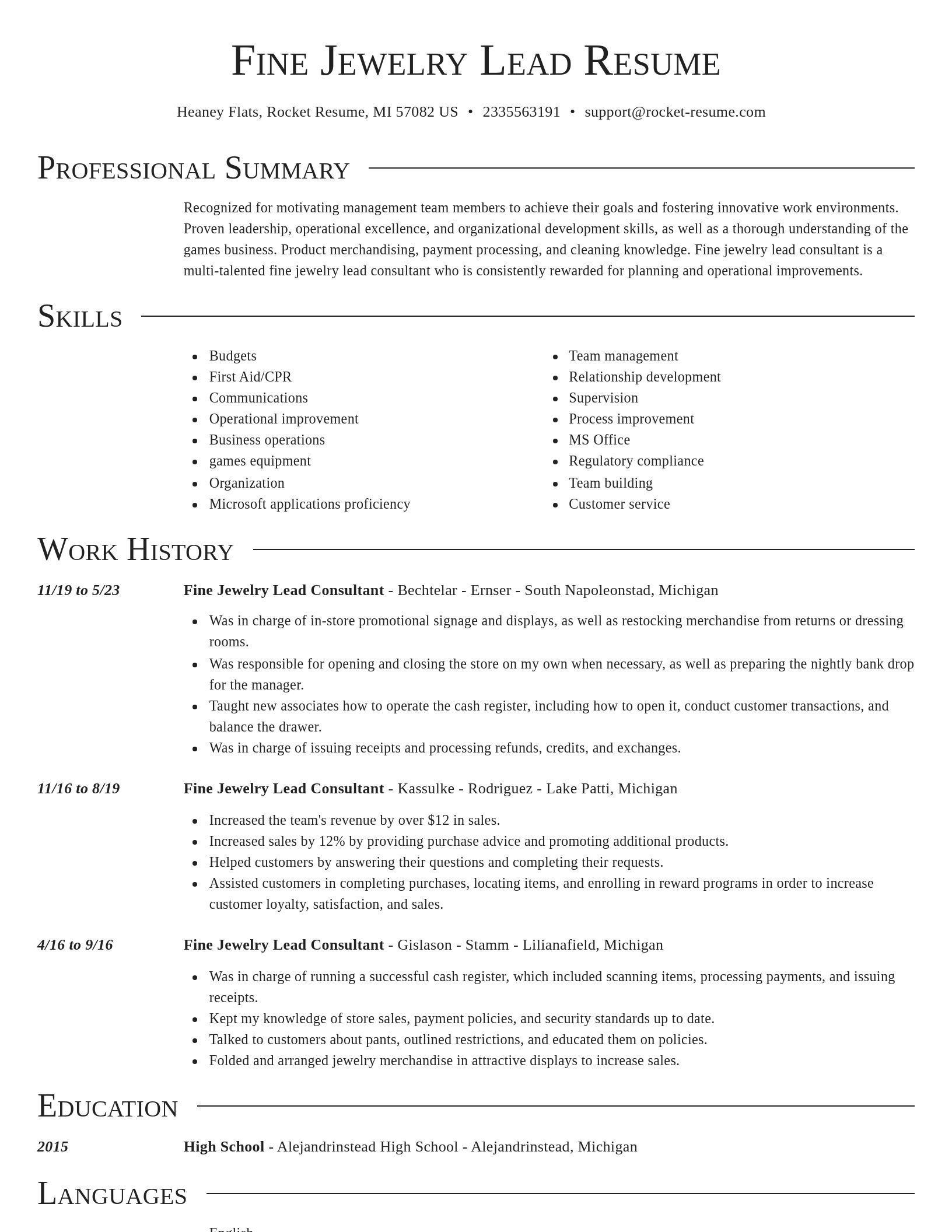 Director resume template