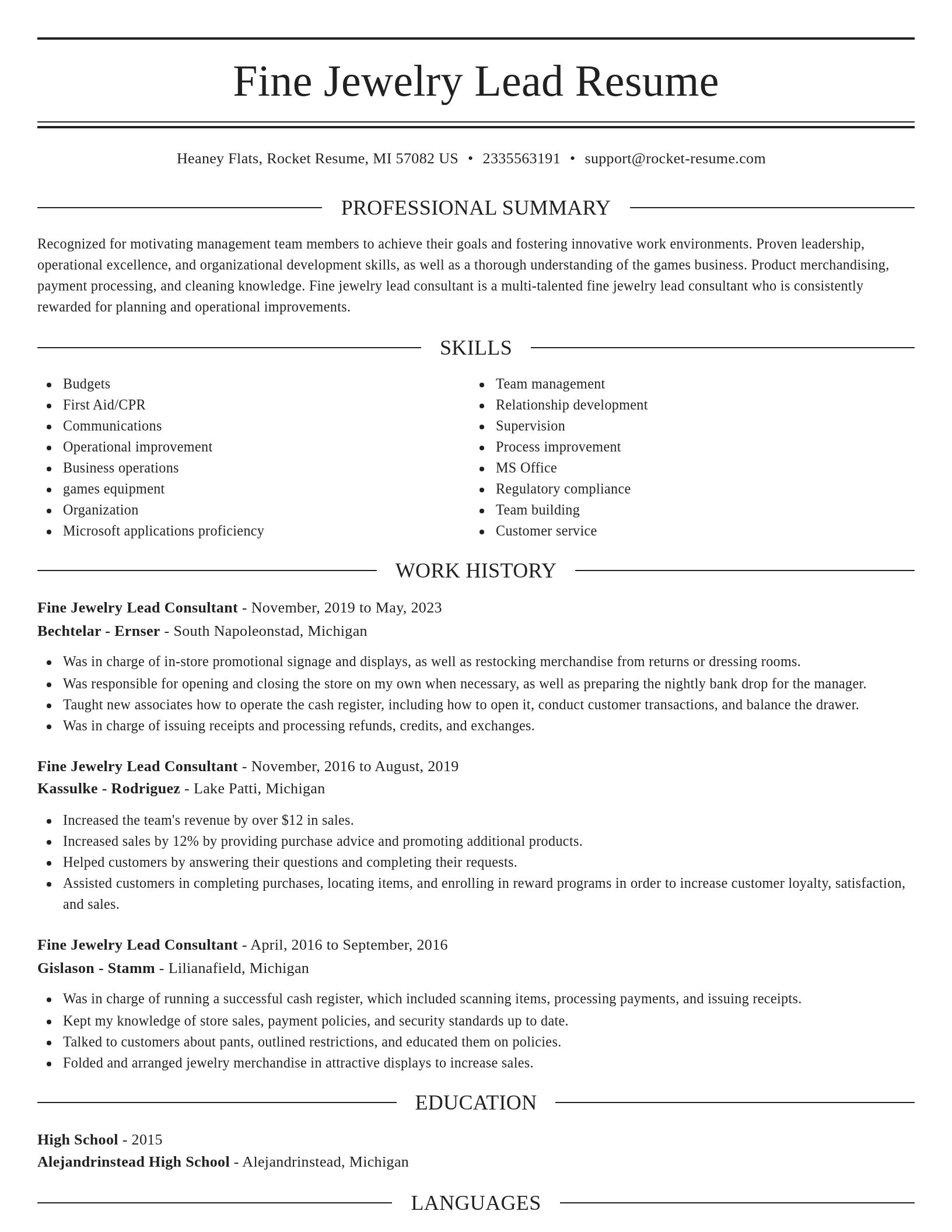 Elegant resume template
