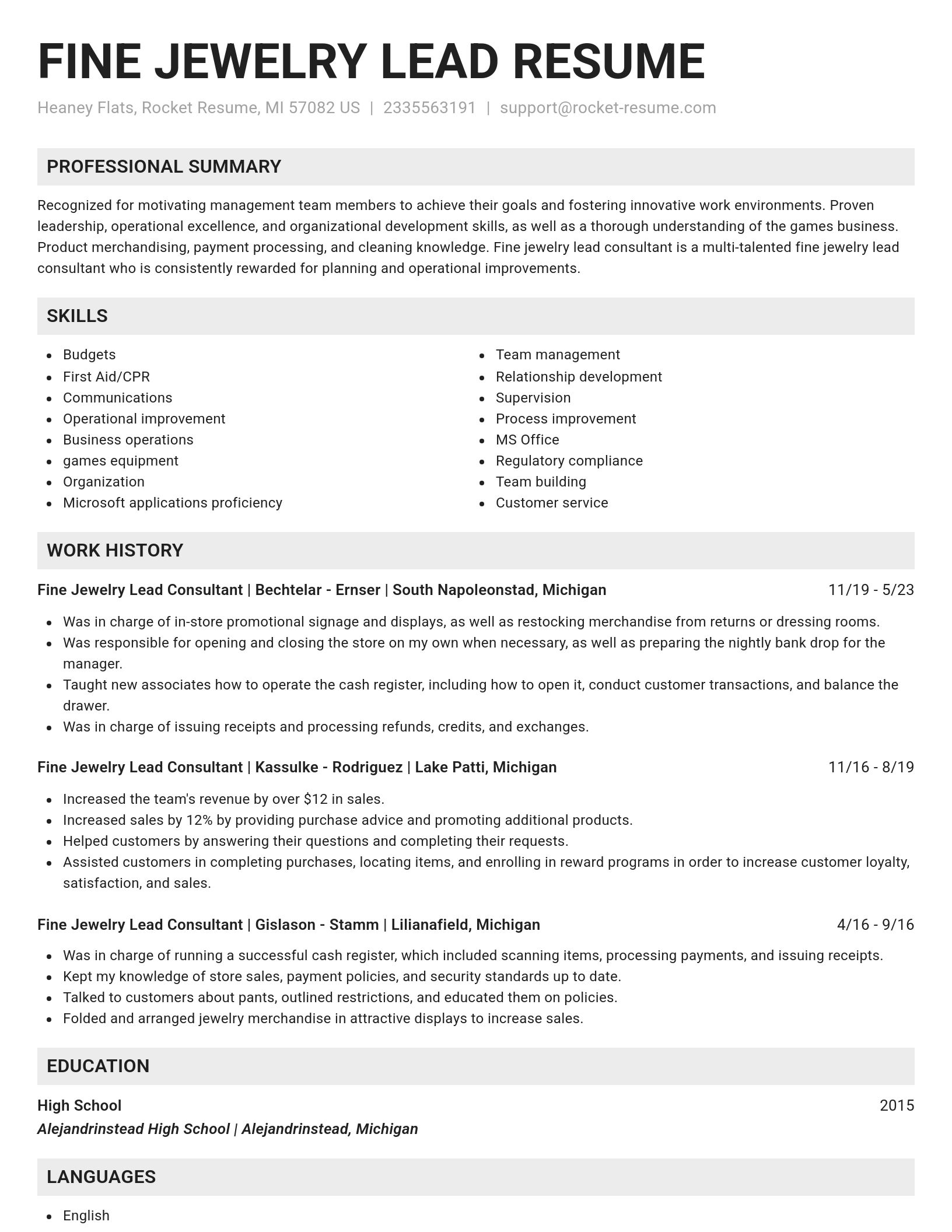 Genius resume template