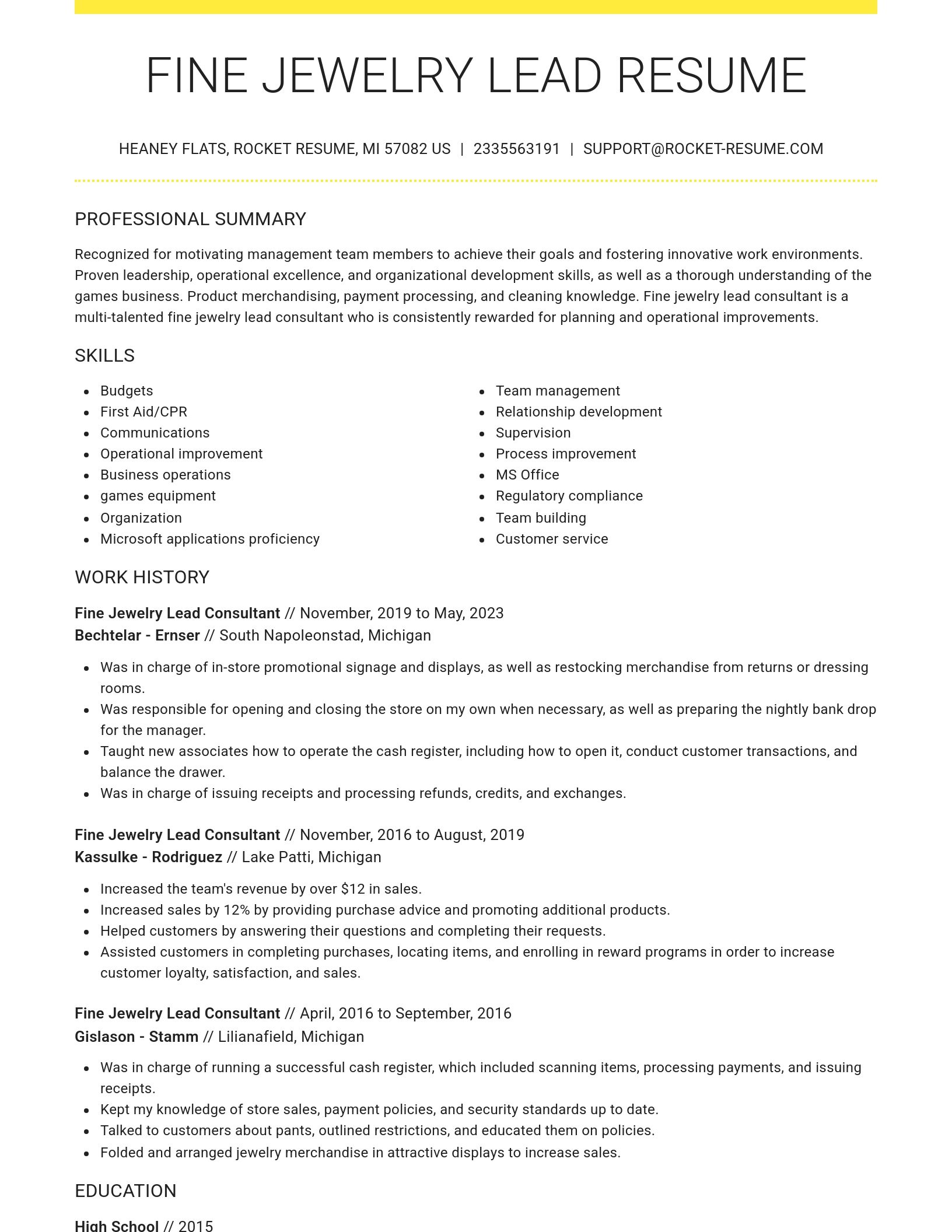 Grand resume template