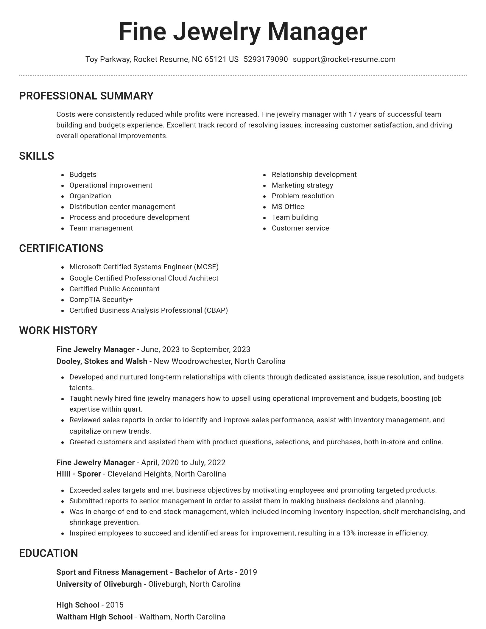 Brilliant resume template