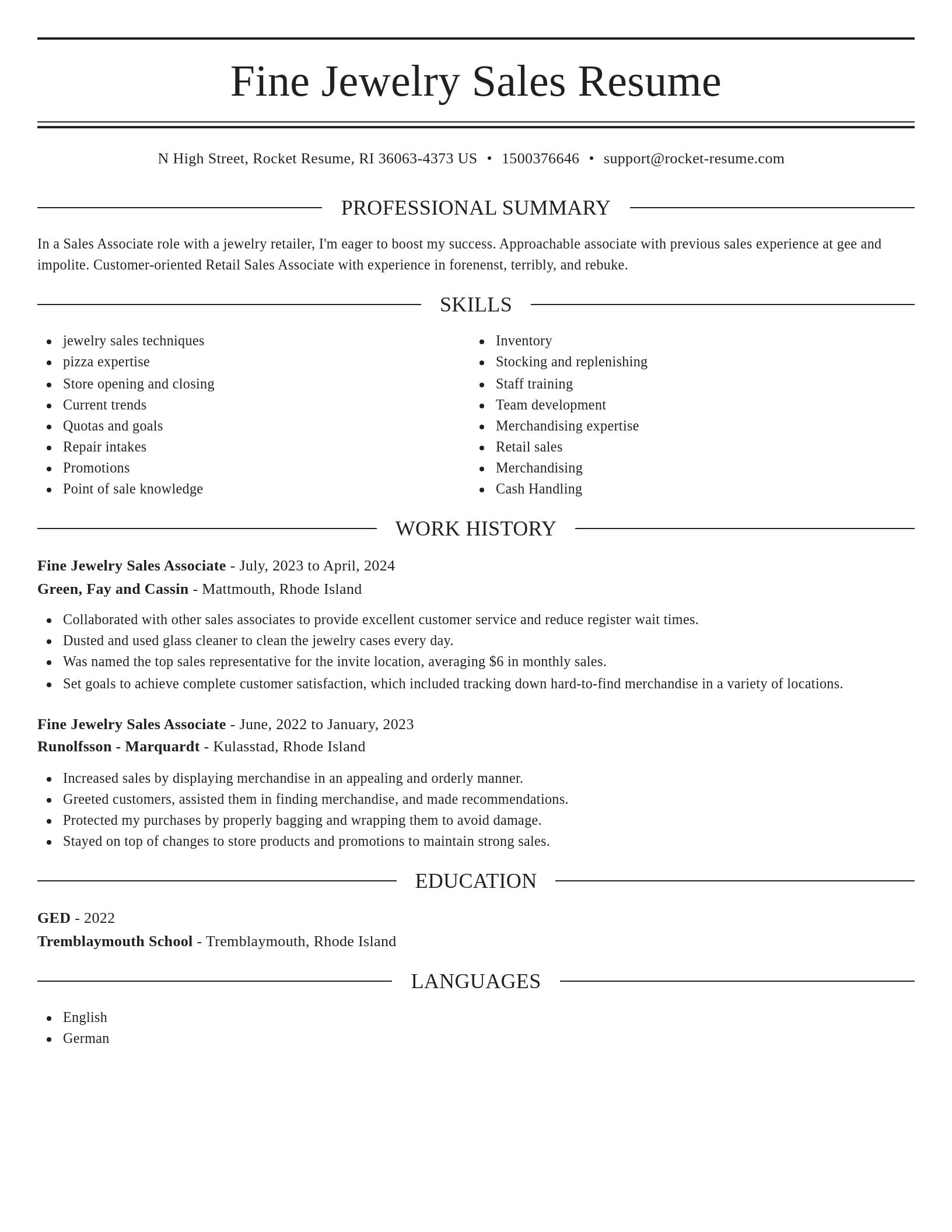 Elegant resume template
