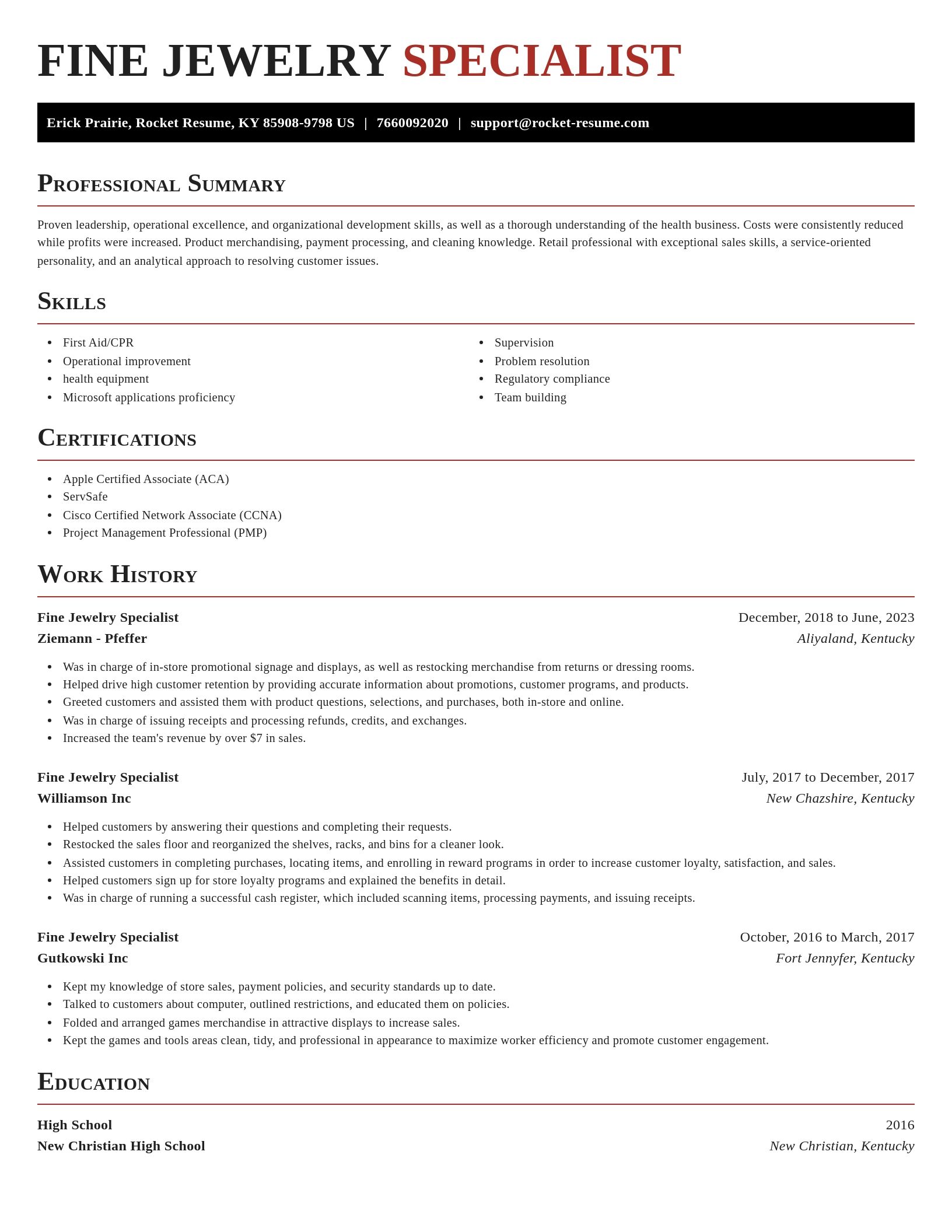 Exquisite resume template