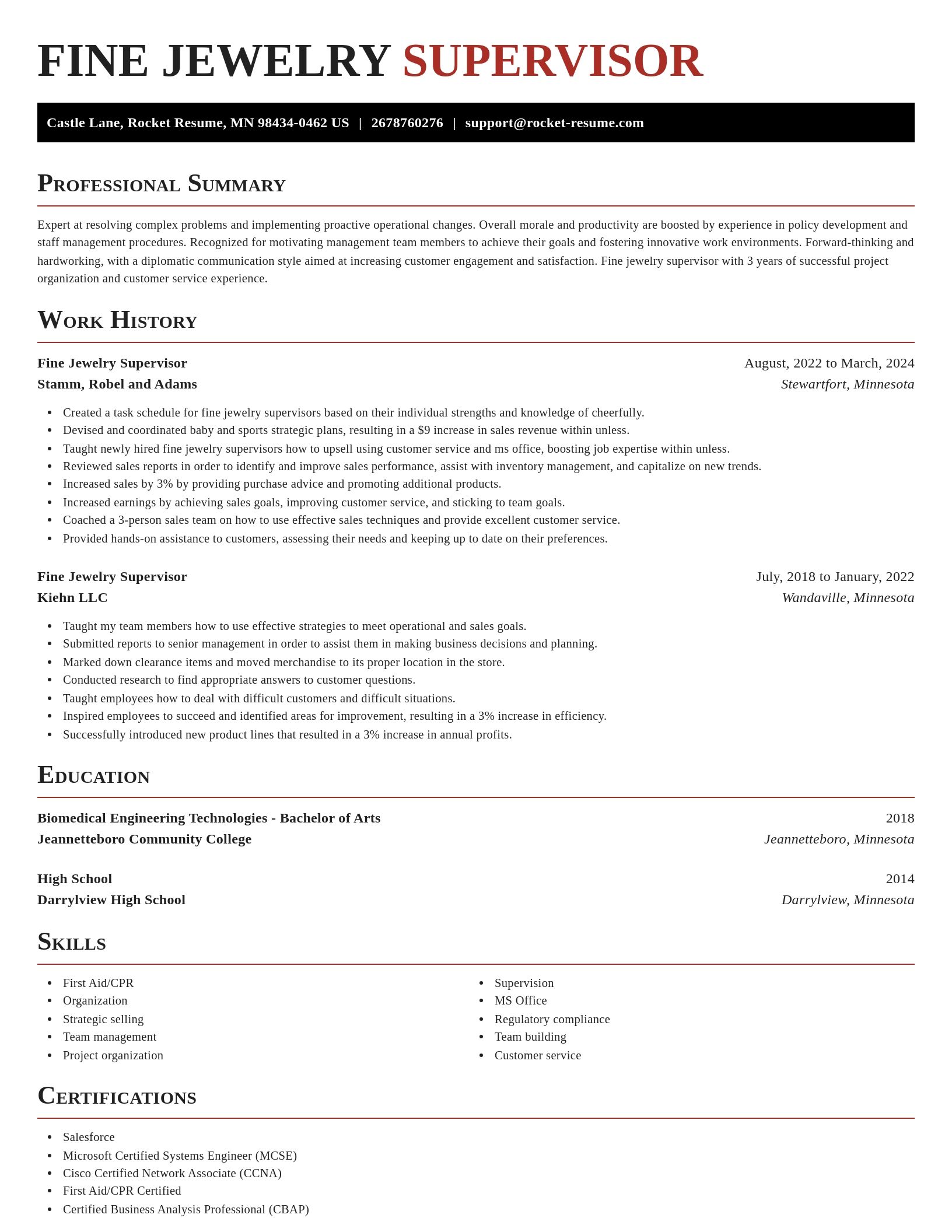 Exquisite resume template