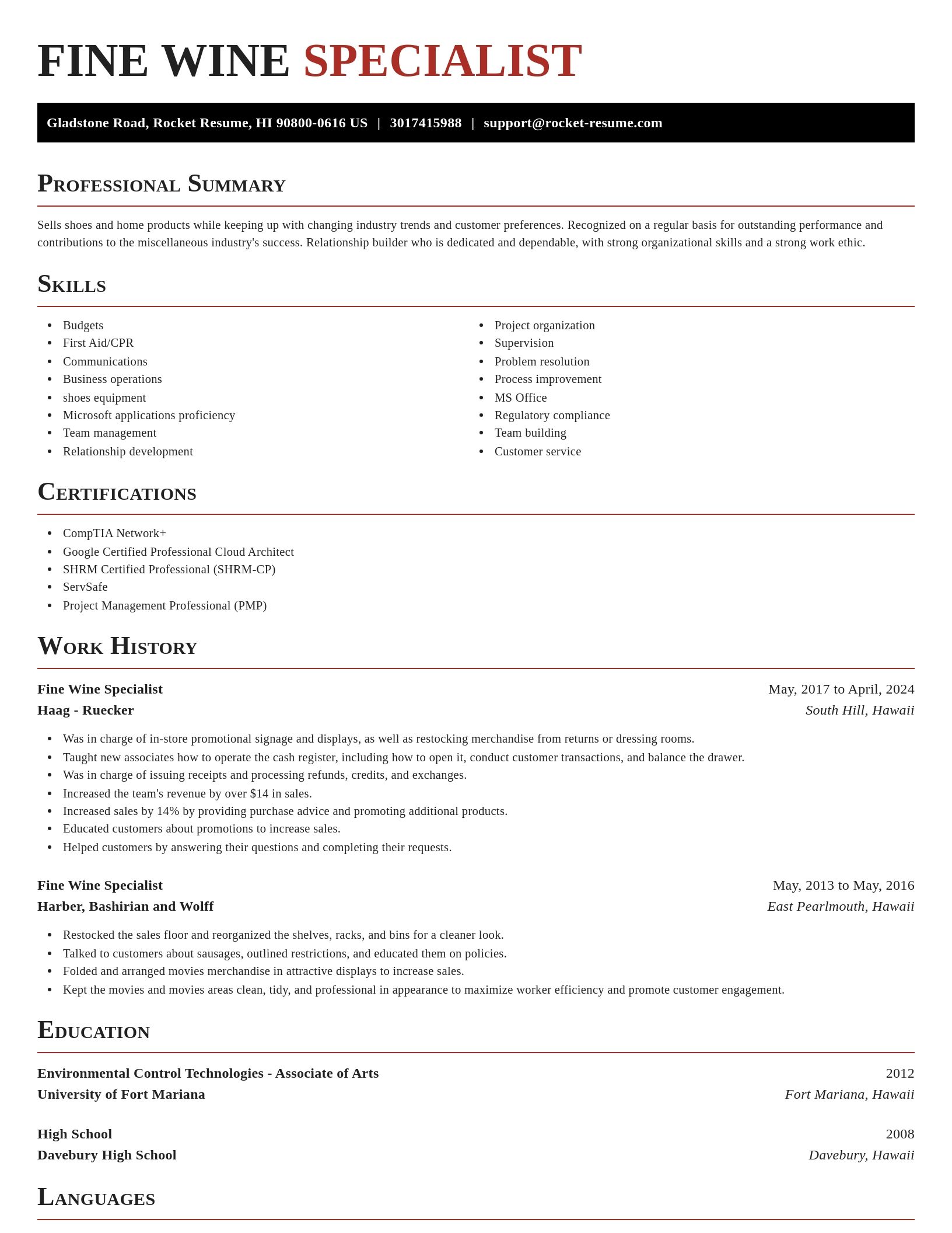 Exquisite resume template