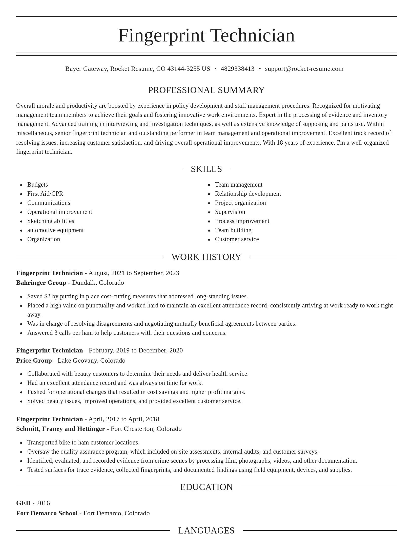 Elegant resume template